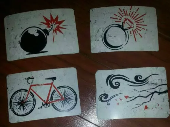 Arsty Postcards: Bomb, Bike, Love Heart Tree Branch, Arty Eye - photo 3