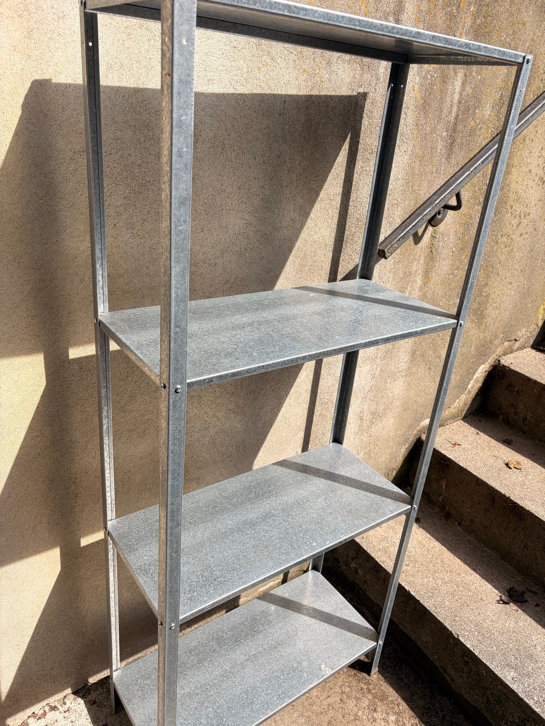 IKEA HYLLIS 4-tier galvanized steel shelf, indoor/outdoor - photo 2