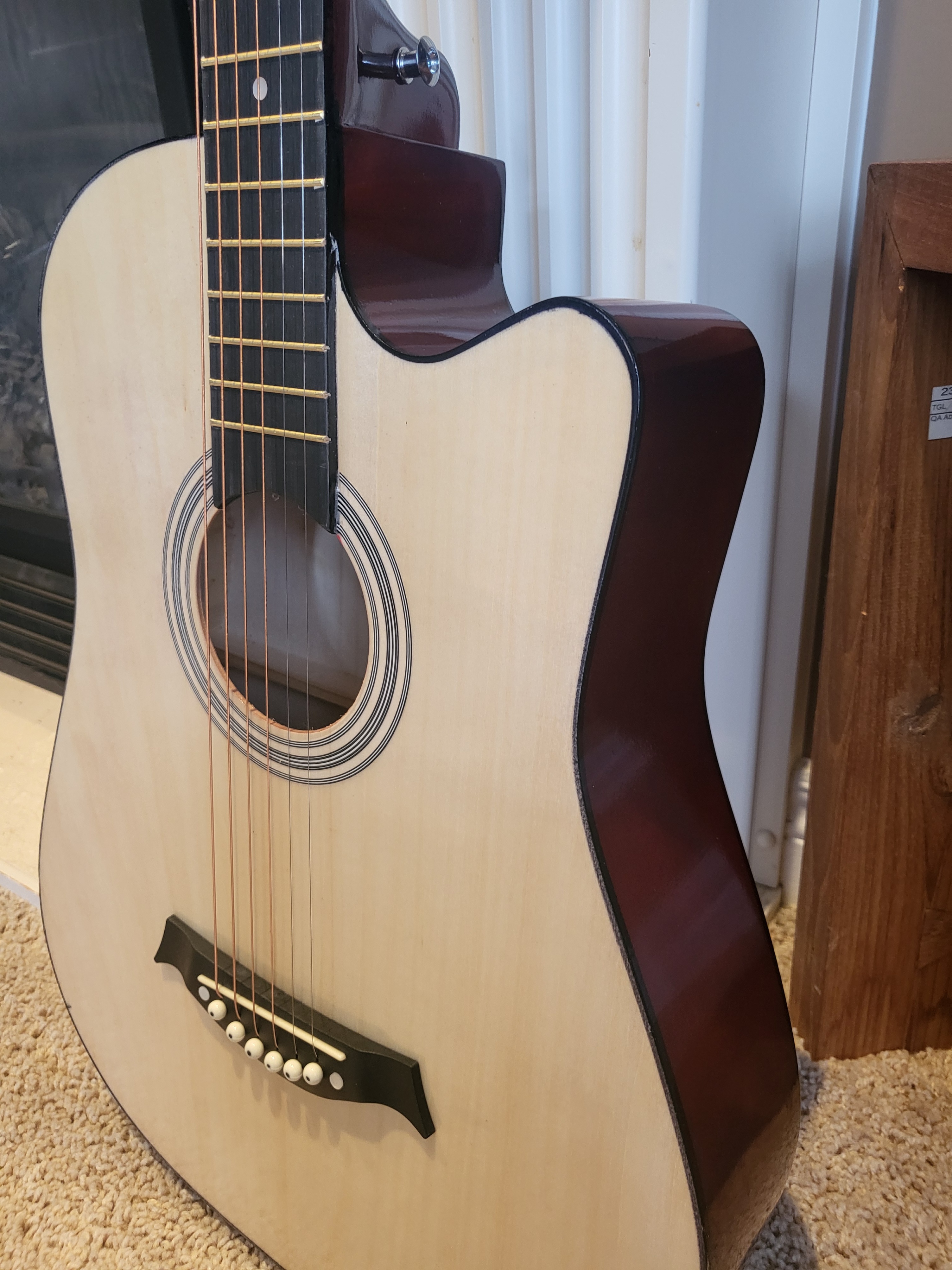 38" Acoustic Guitar Natural Finish, Great for Beginners New - photo 3