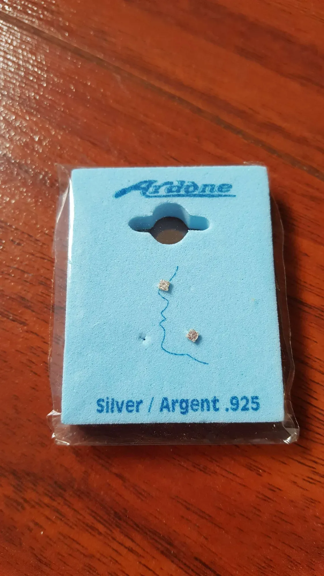 Sterling Silver 925 "Diamond" (more likely CZ) nose studs - photo 2