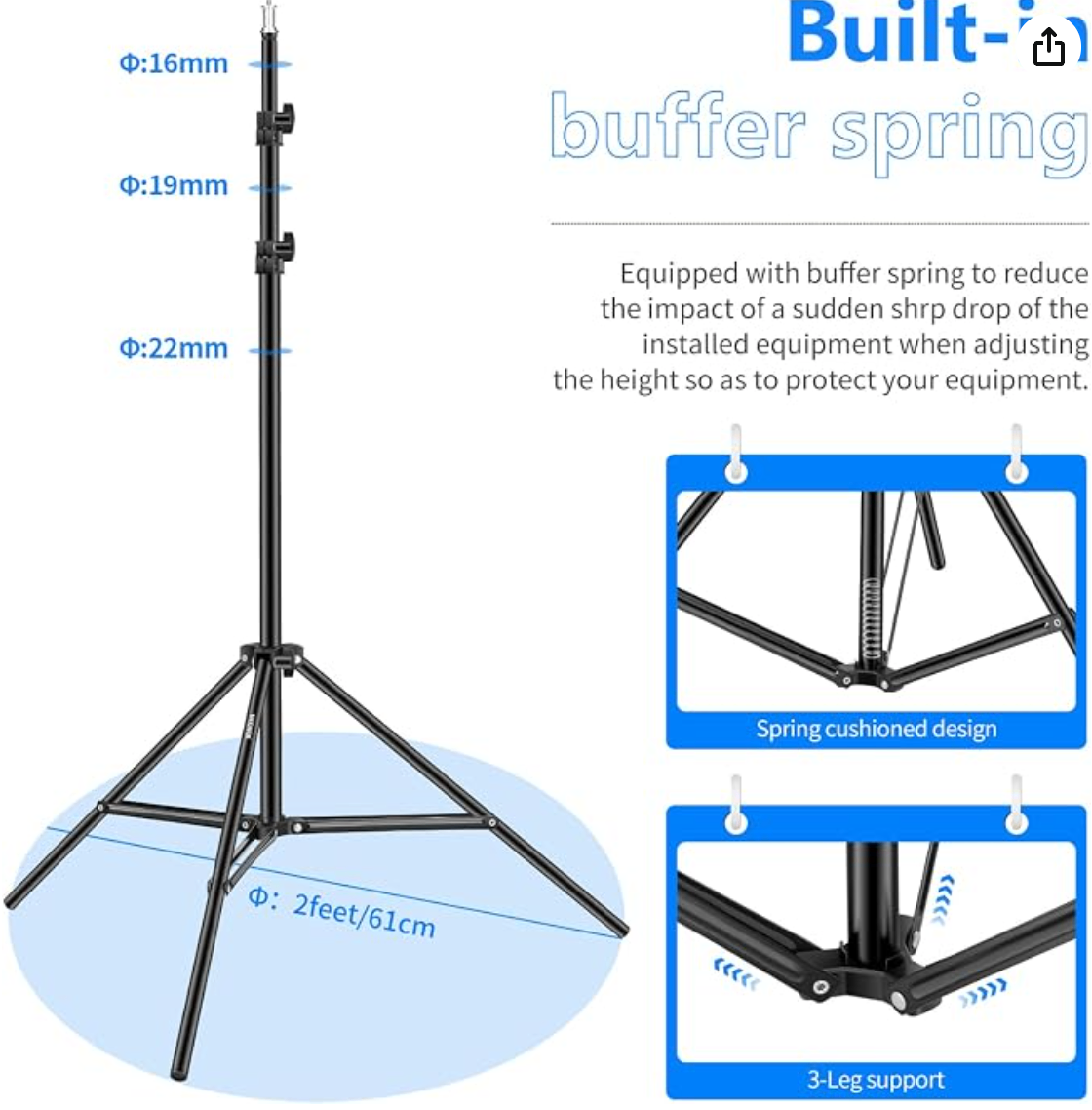 75”  Tripod for Photo and Video - photo 4