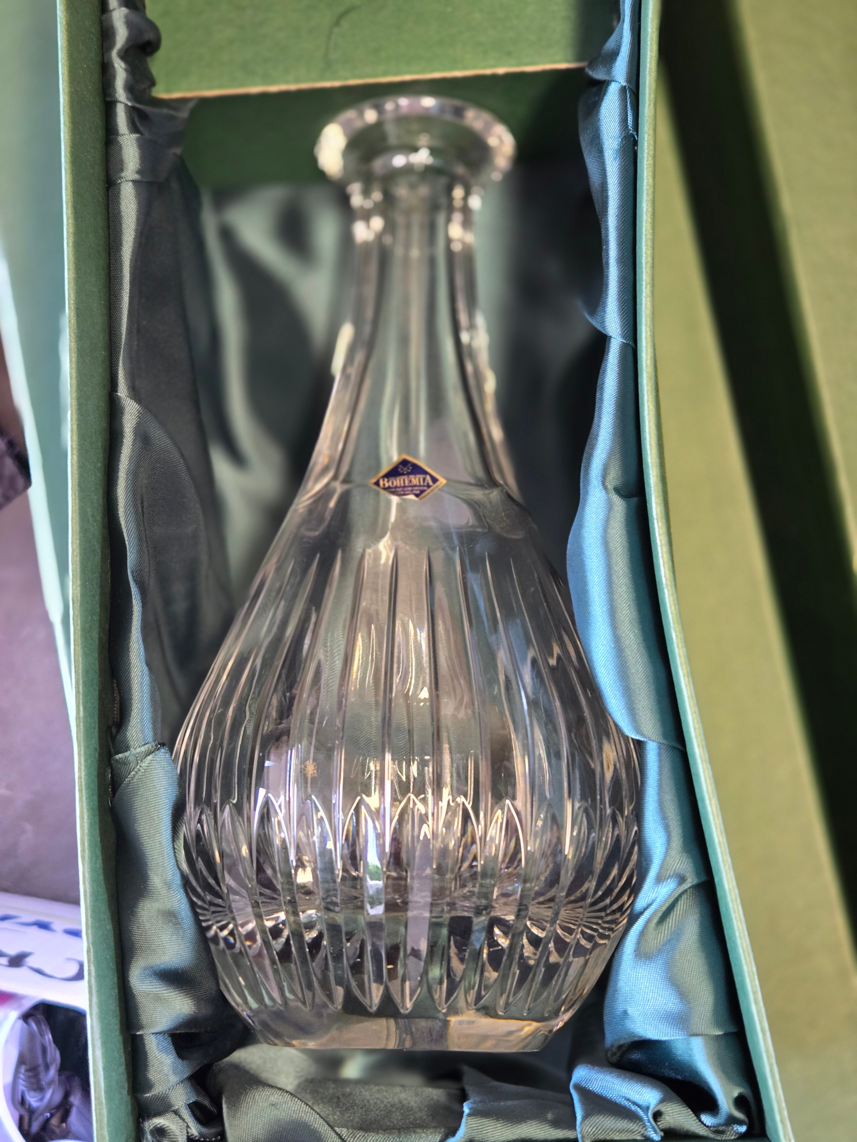 NEW Crystal Decanter & 8 Wine Glasses + 4 tall Glasses - photo 3