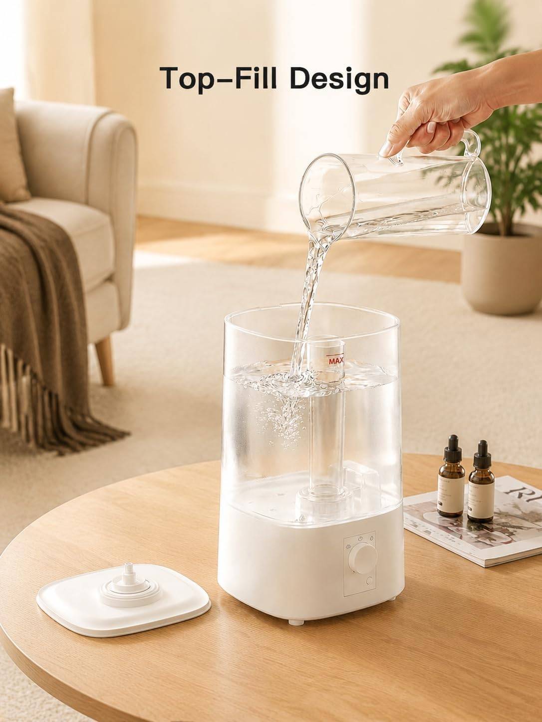 Humidifier, 4L Ultrasonic Cool Mist for Bedroom - photo 2
