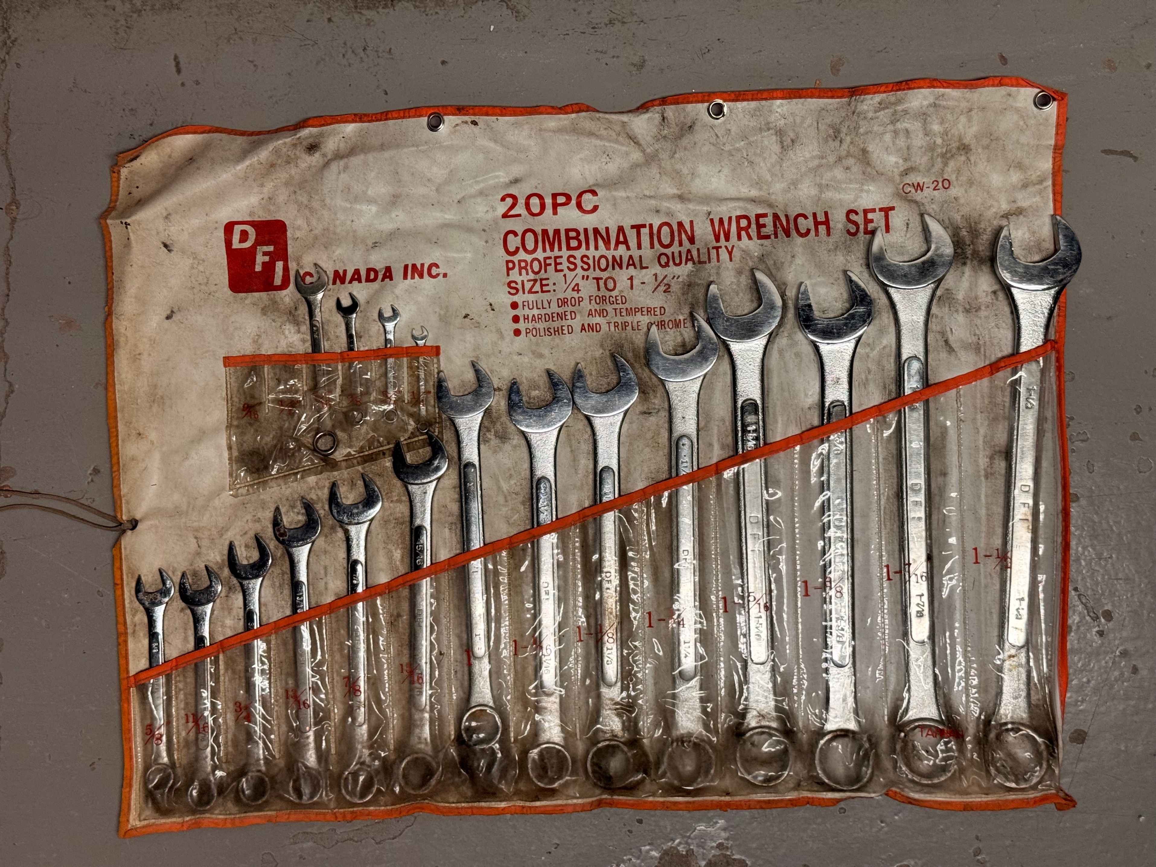 20pc Large Combination Wrench Set - 1/4" to 1-1/2" - photo 2