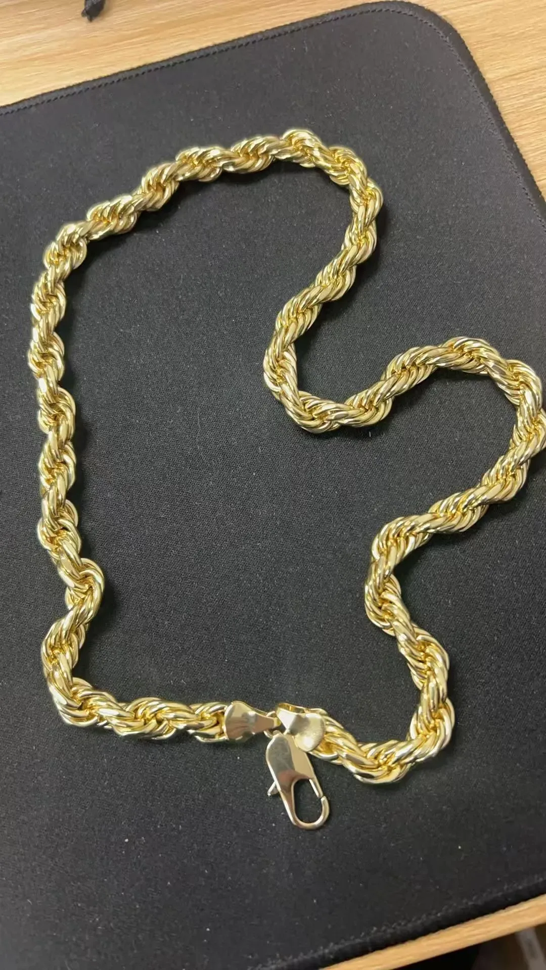 24in Gold Rope Chain Necklace 14K