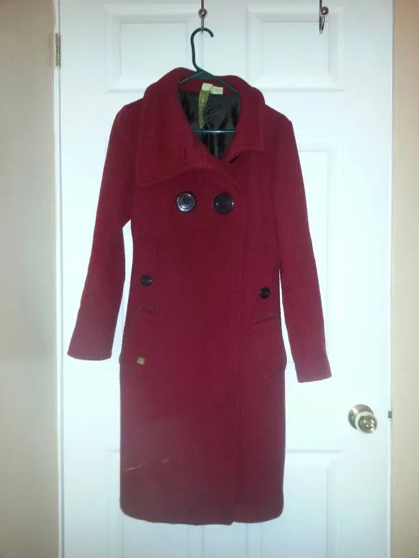 Soia & Kyo Long Red Wool Blend "Vintage" Late Fall-Winter/Spring - photo 4