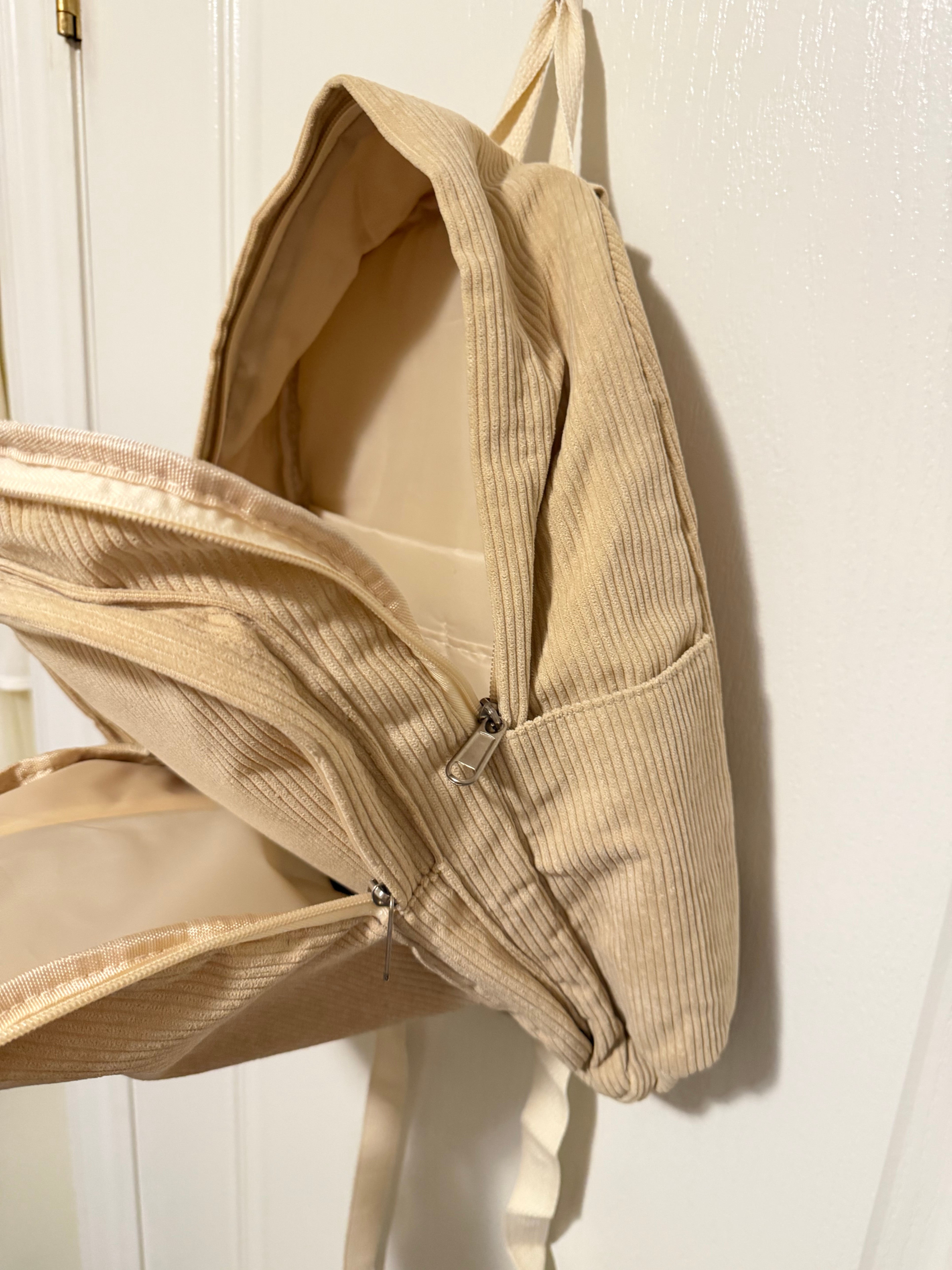 Corduroy Backpack – Beige - photo 5