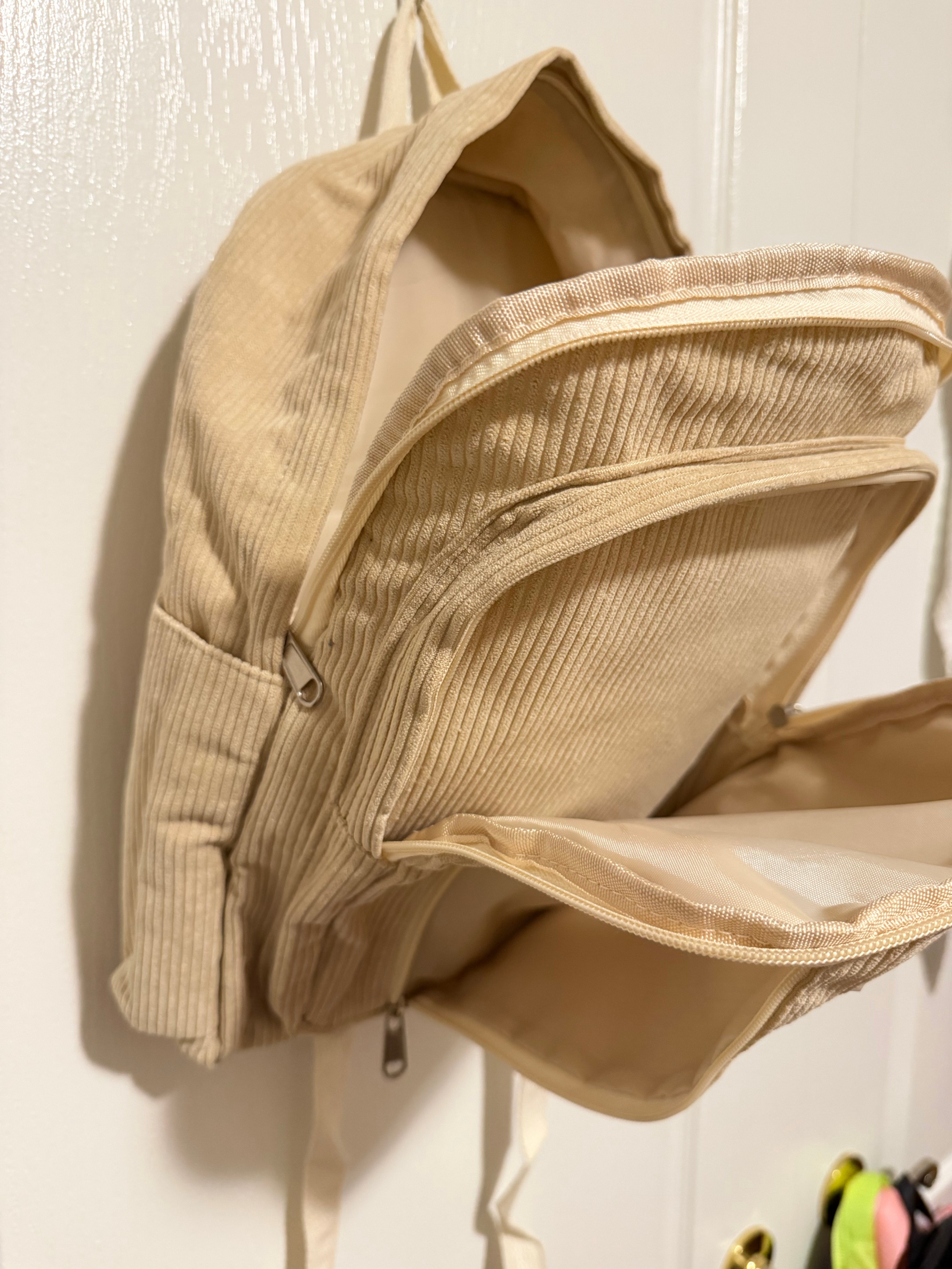 Corduroy Backpack – Beige - photo 4