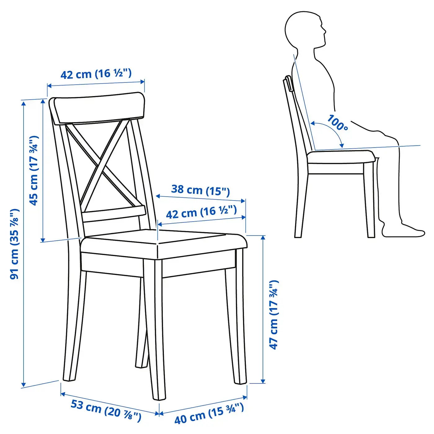 IKEA Ingolf White Chair (Total of 6) - photo 4