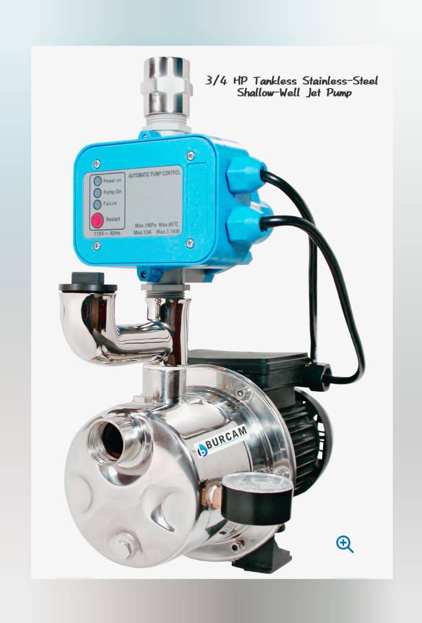 Stainless Steel 3/4 HP Well Pump (Tankless)