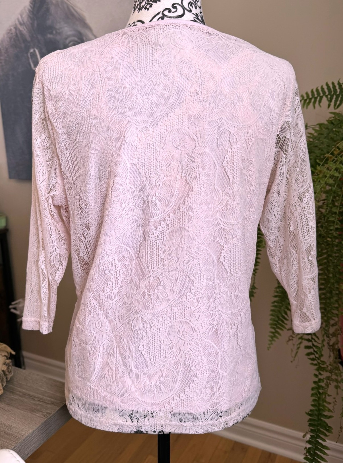 🤠 Pink Floral Lace Shirt / • Blouse en dentelle à fleurs rose - photo 2