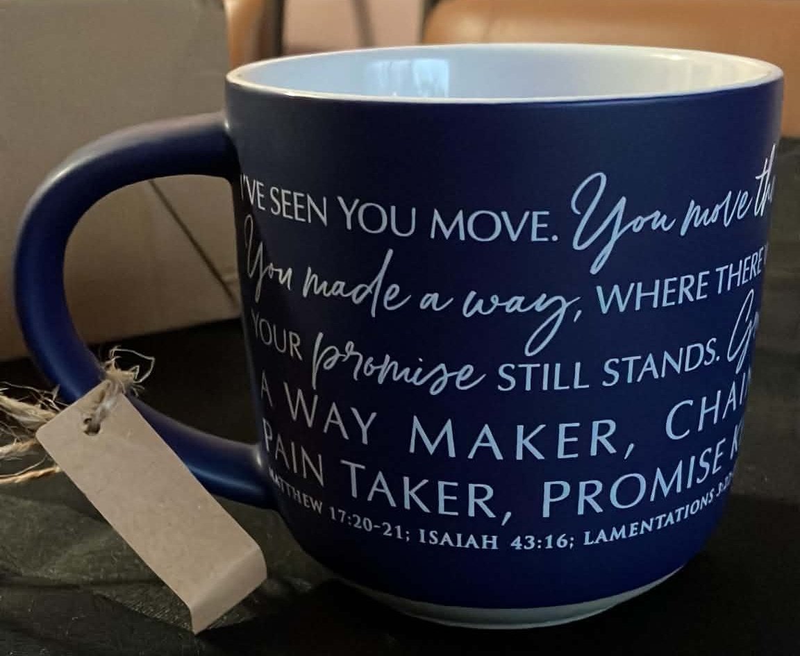 Ceramic Mountain Mover Christian Mug (New)