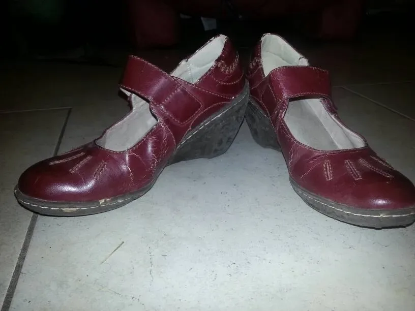 Graceland Vegan Leather Comfy Naturalista-Style Heels Size 38 - photo 3