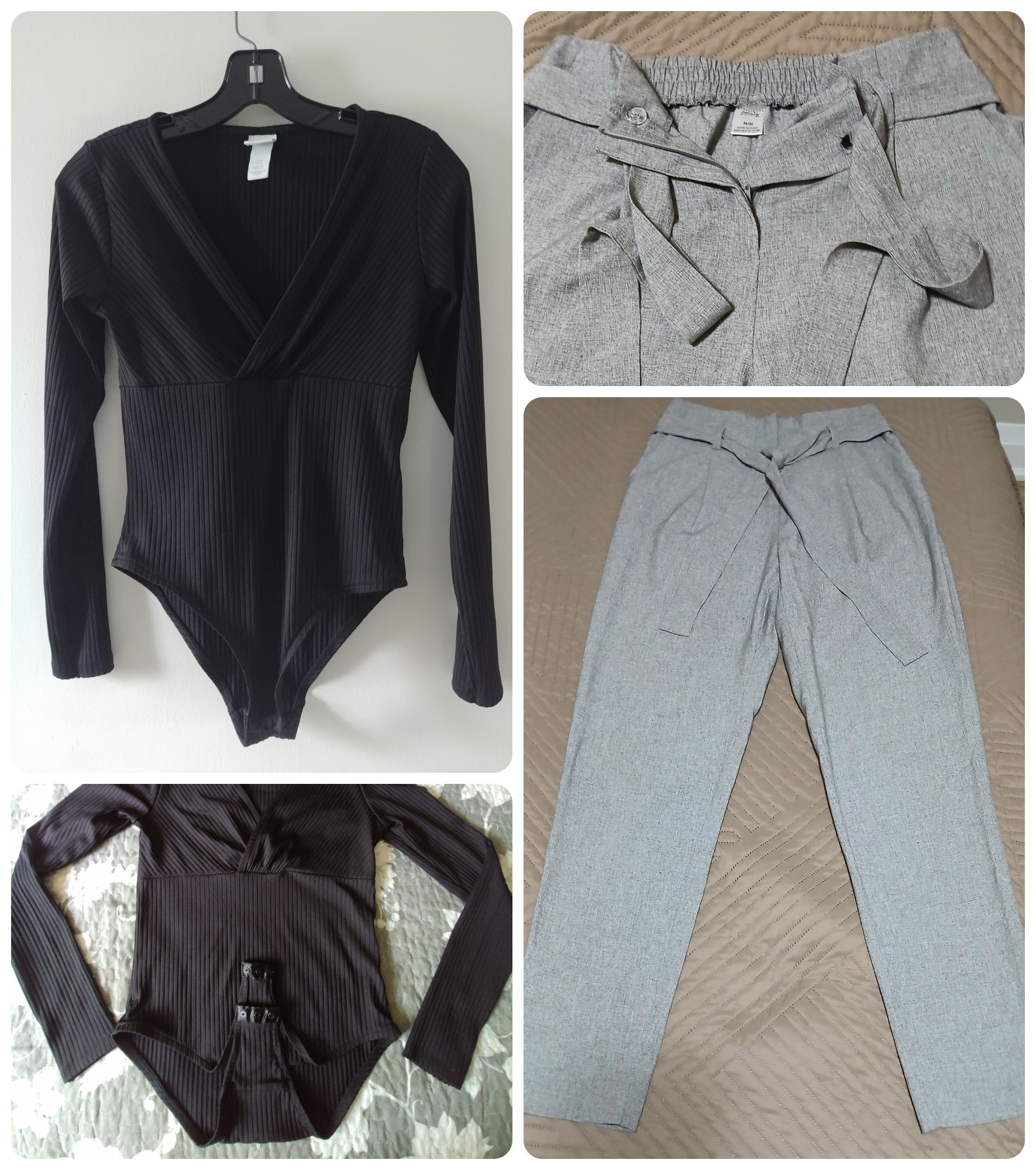 H&M Bodysuit with Streetwear Society Pants, Medium Set,