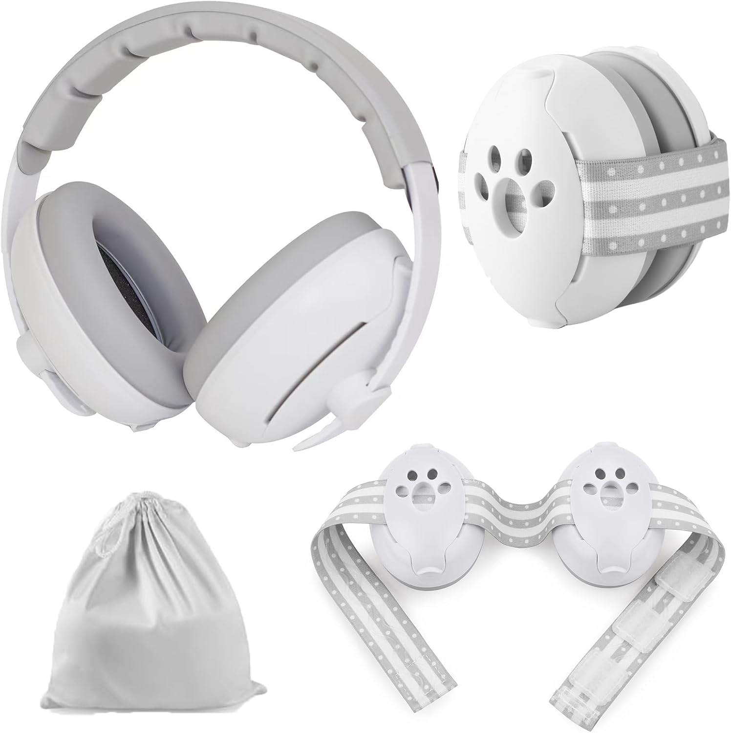 NEW~ Baby Earmuffs Adjustable 0-36 Months Gray - photo 4