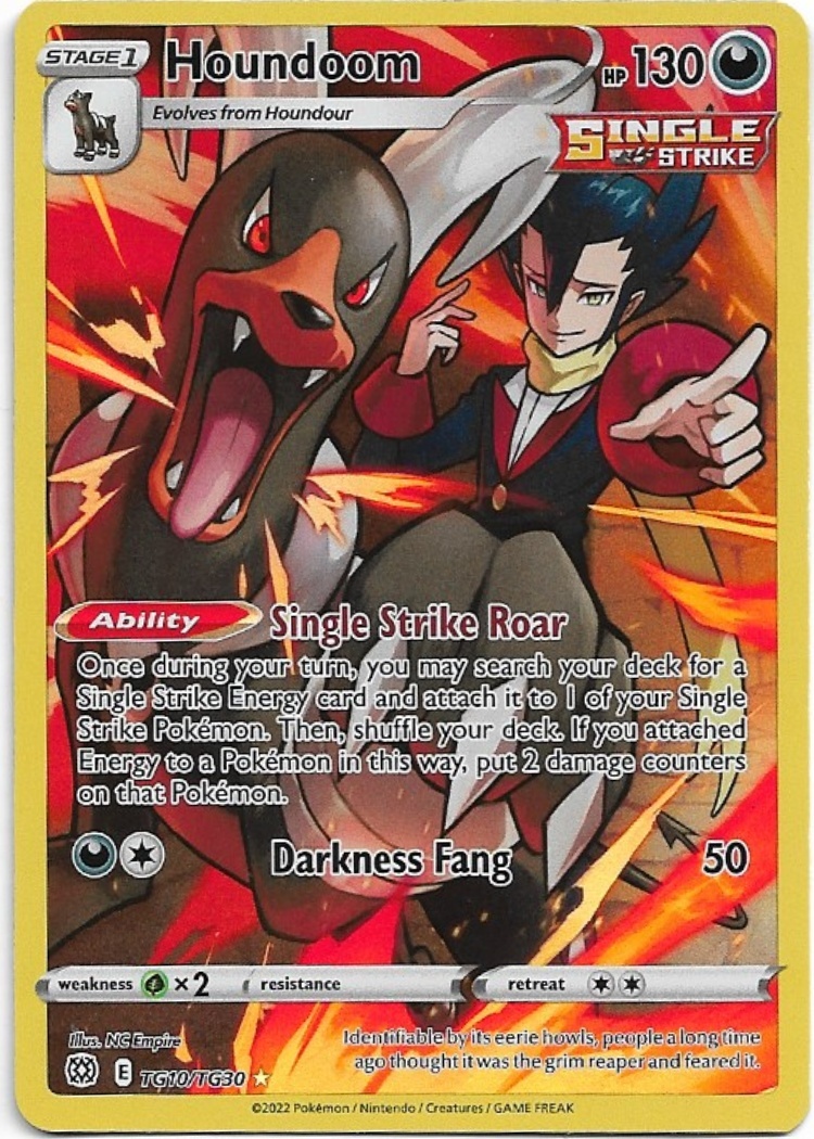 Pokemon Houndoom TG10/TG30 Brilliant Stars Trainer Gallery NM