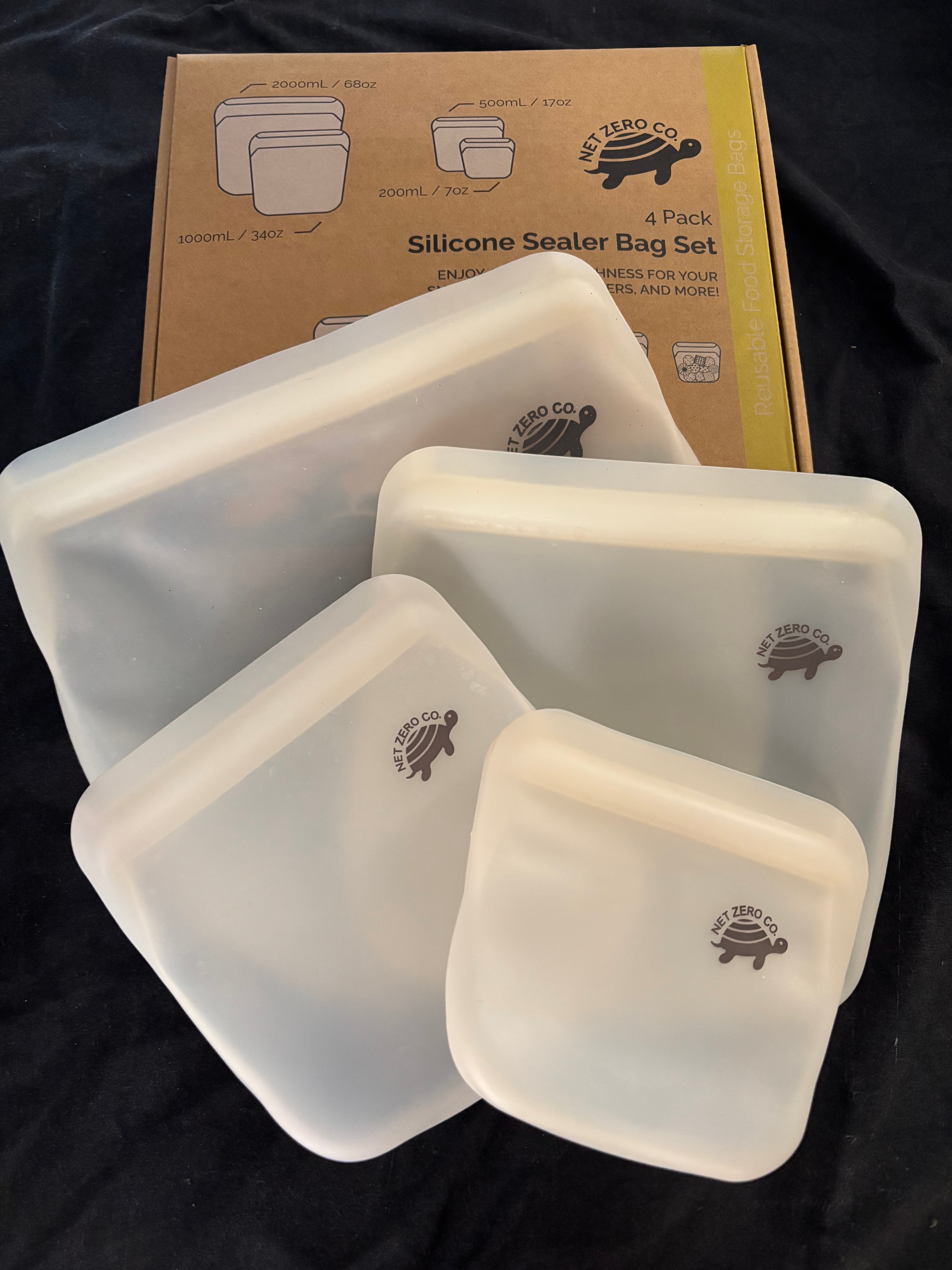 Silicone zip top bag 8pc set - photo 2