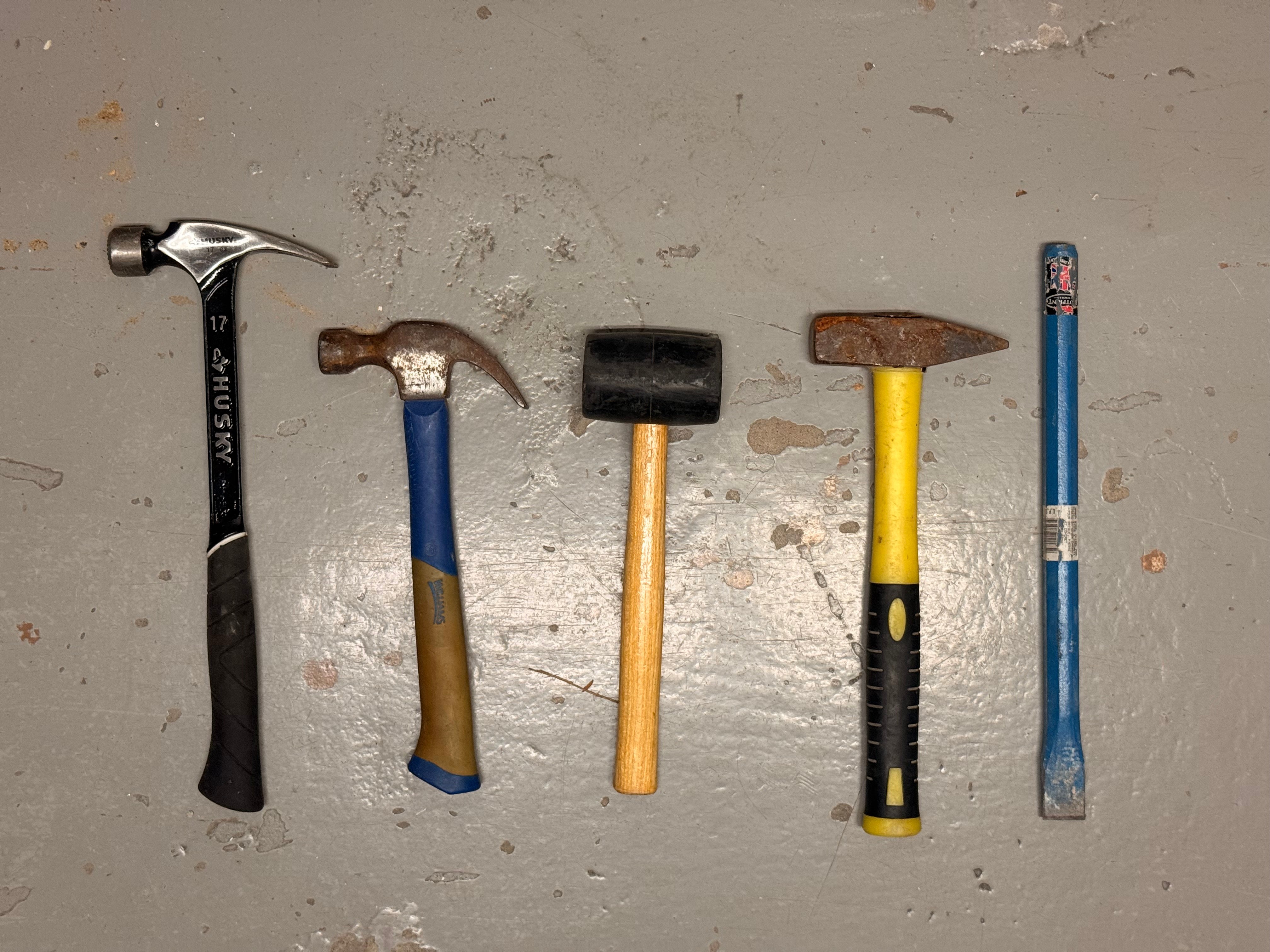 Assorted Hammers and Chisel