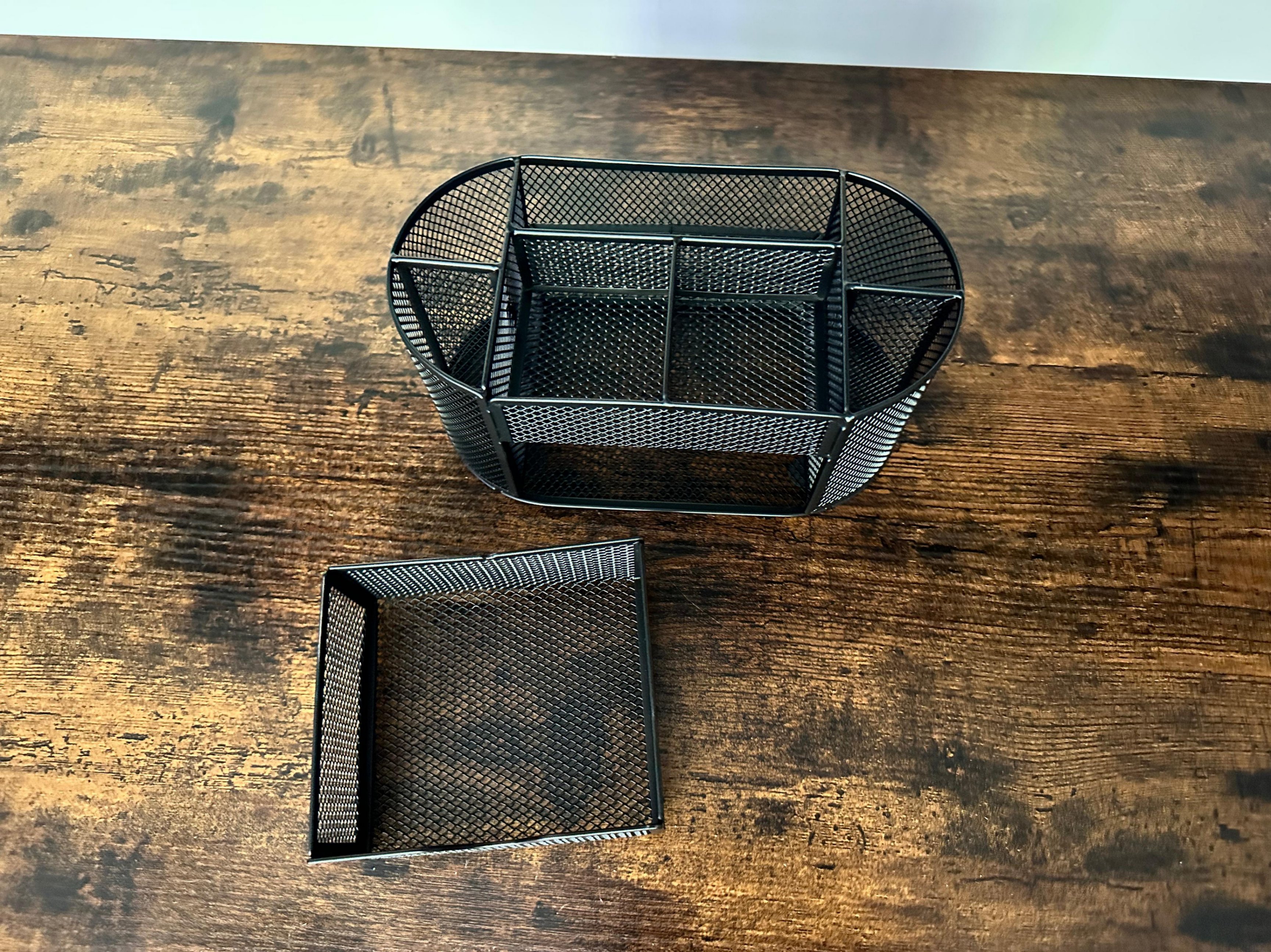Black Mesh Desk Organizer with Drawer - photo 3