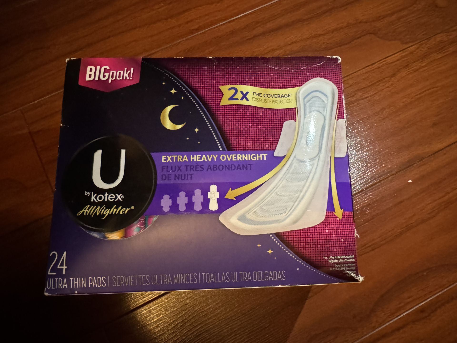 U by Kotex AllNighter Overnight Ultra Thin Pads