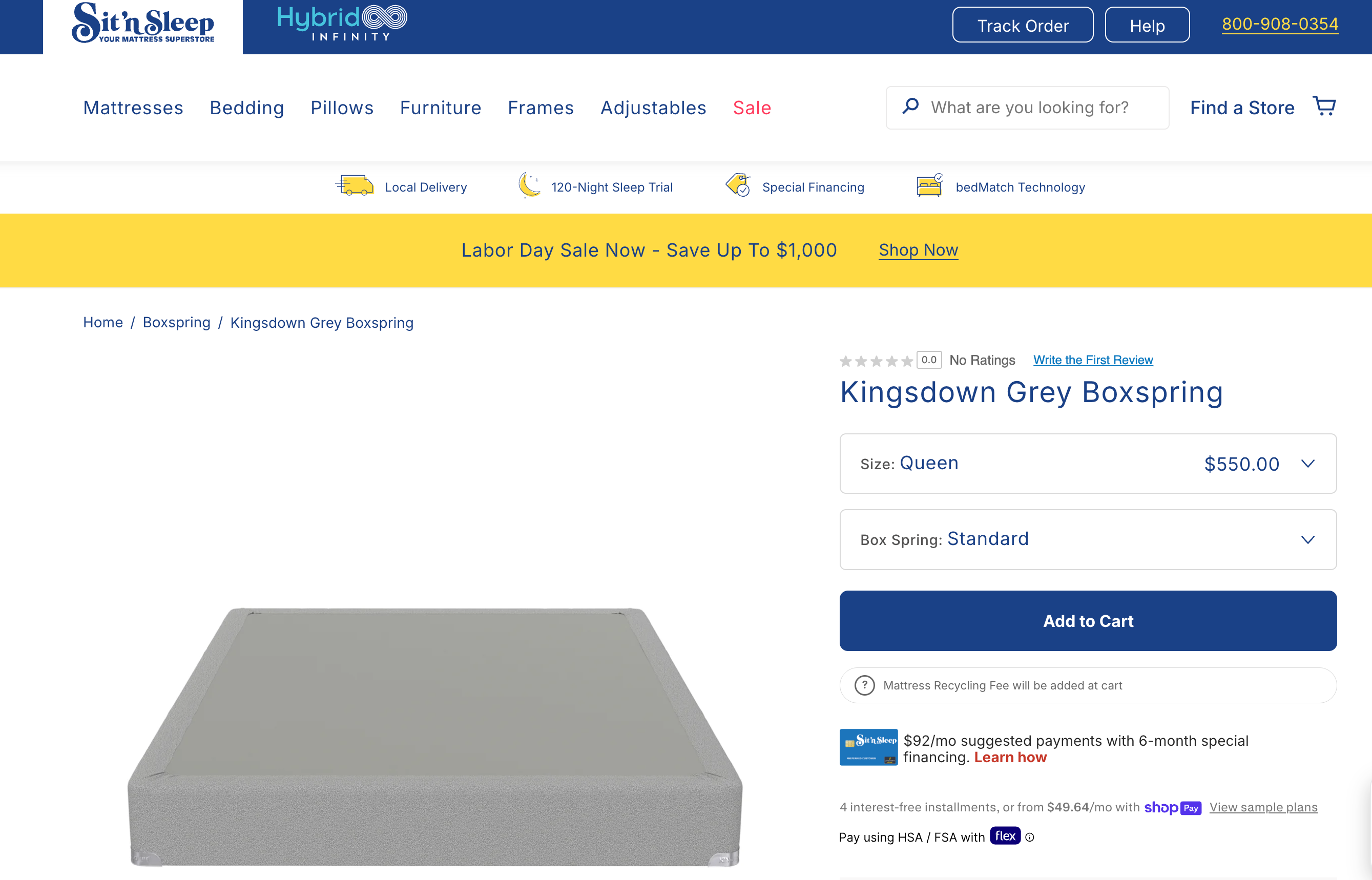 Kingsdown Grey Boxspring (Queen Size) - photo 4
