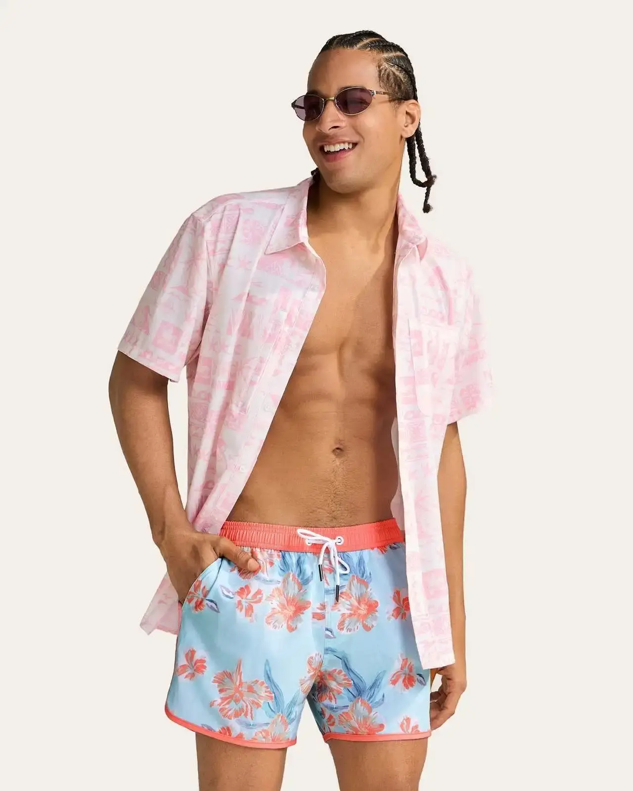 Maamgic ChinoWave Pink Flowers Swim Trunks Size XS - photo 2