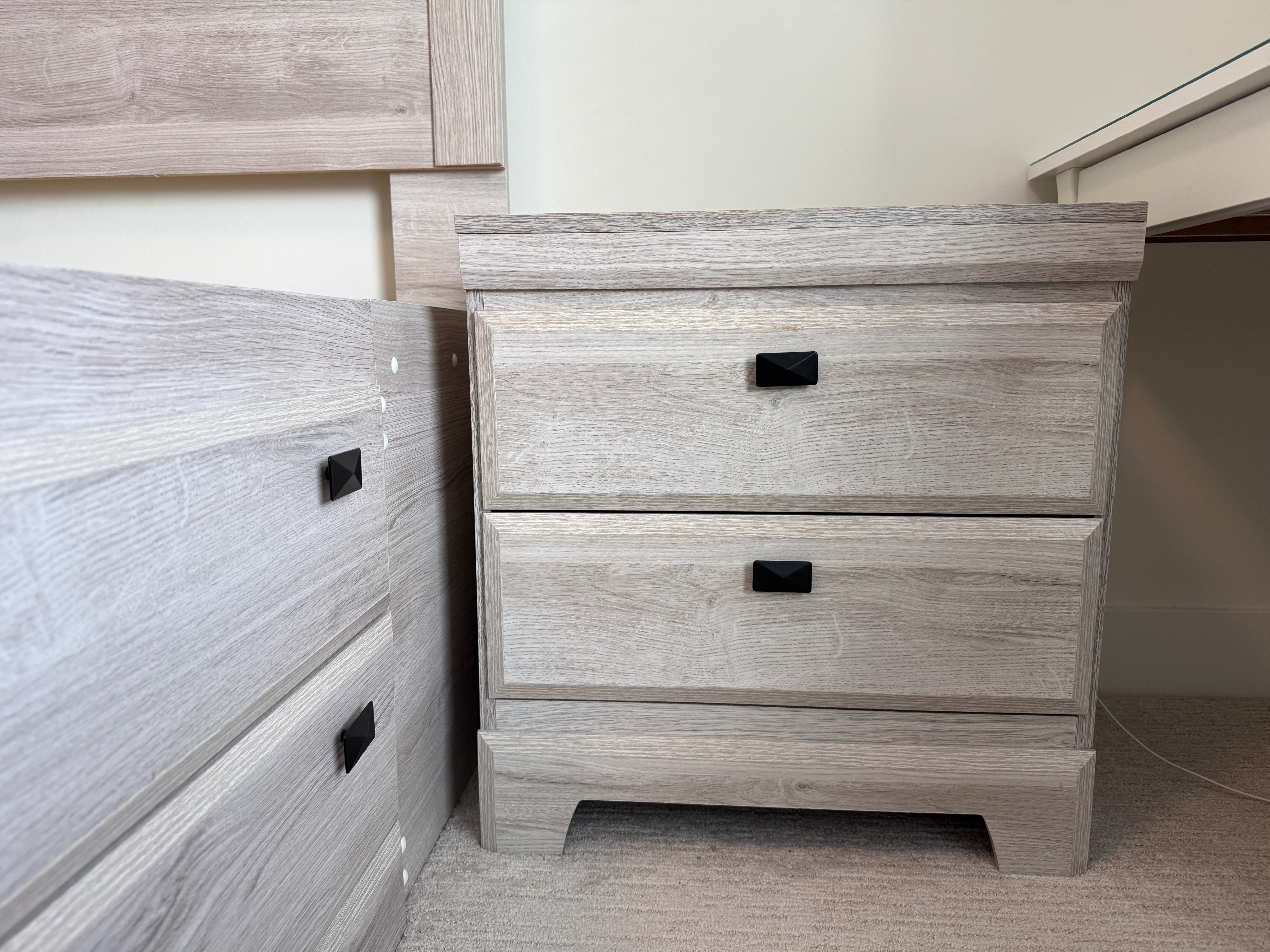 Yorkdale Queen Storage Bed, 12 Drawers + 2 Nightstands, White - photo 5
