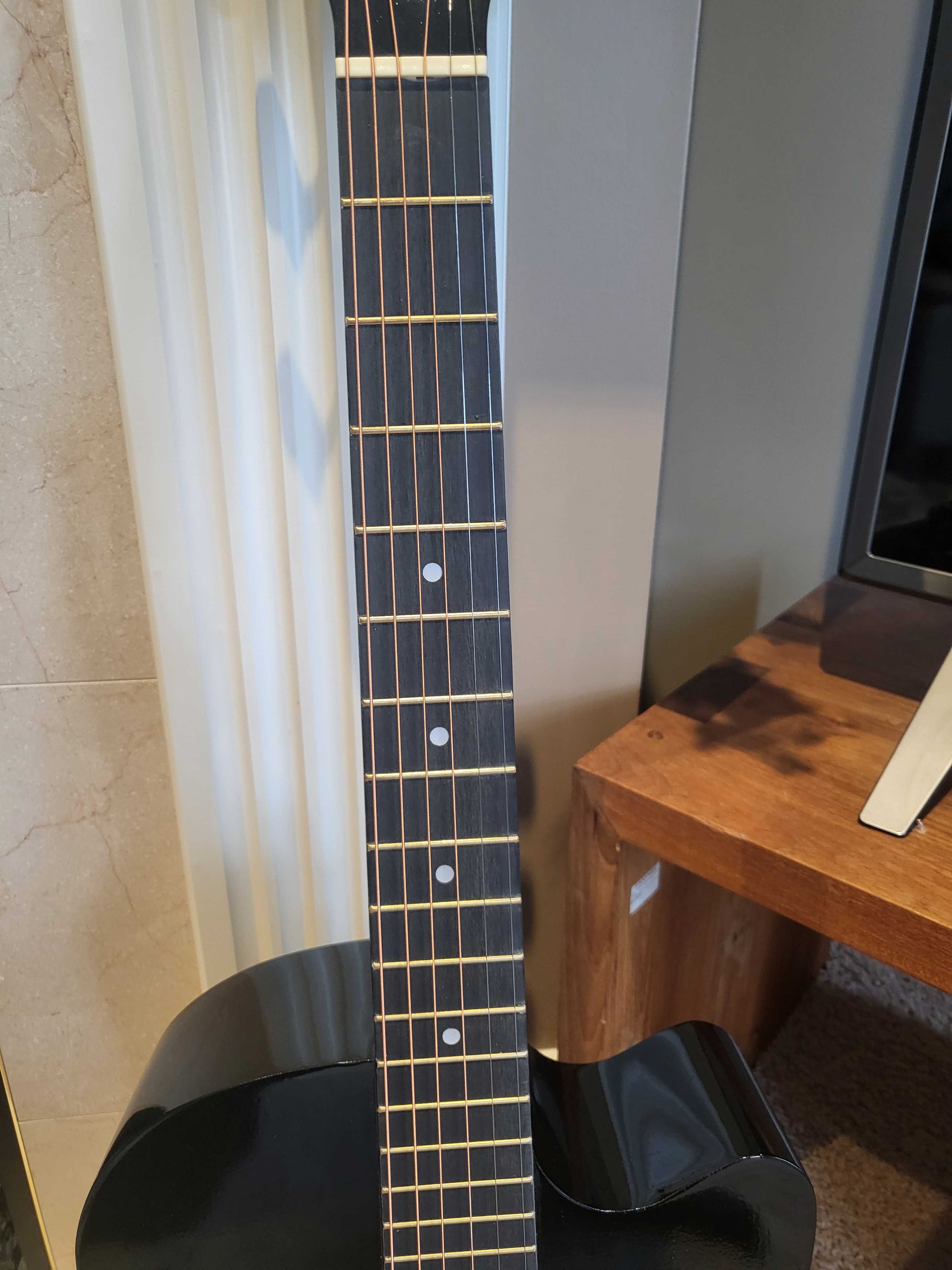 38" Black Acoustic Guitar – Sleek Design, Great Sound Brand New - photo 5