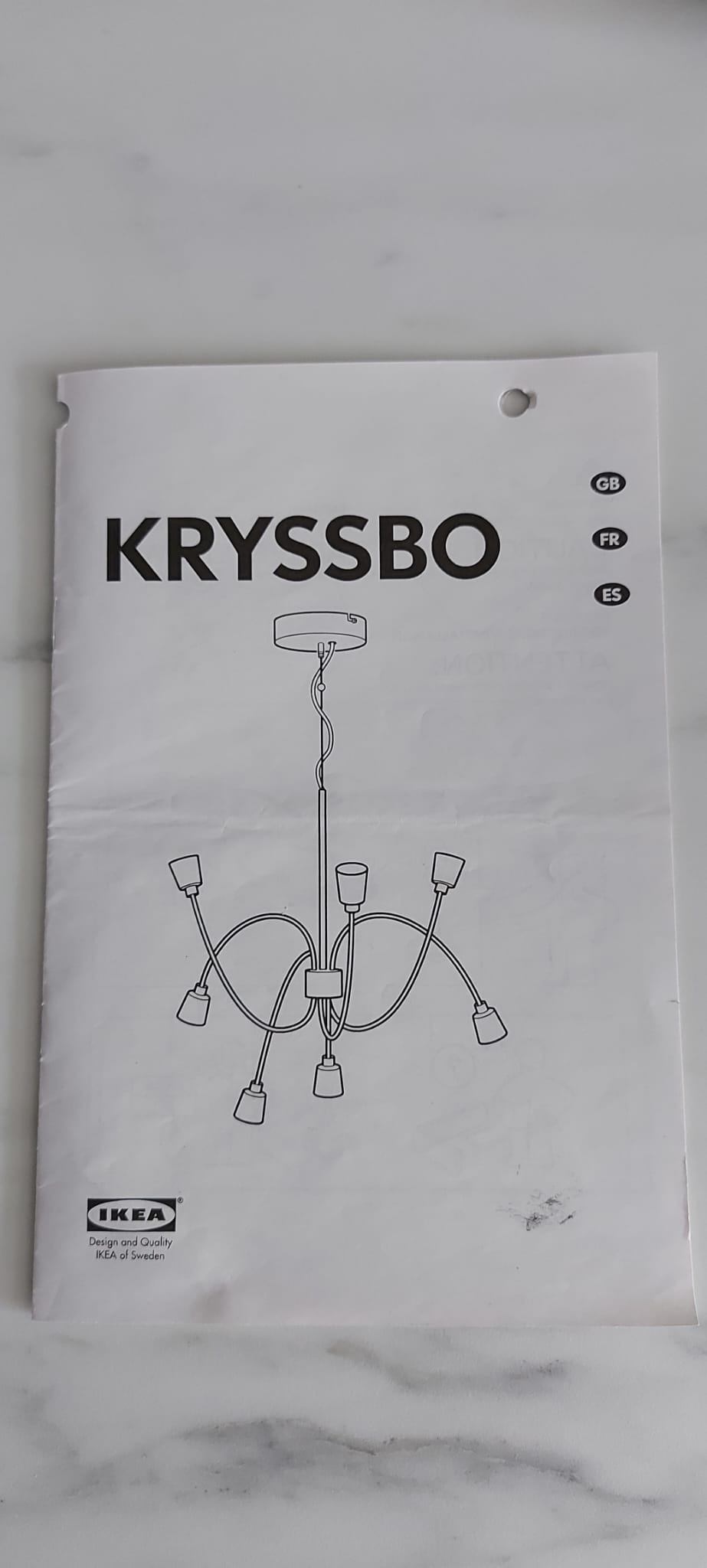 IKEA Kryssbo Chandelier Light Fixture - photo 4