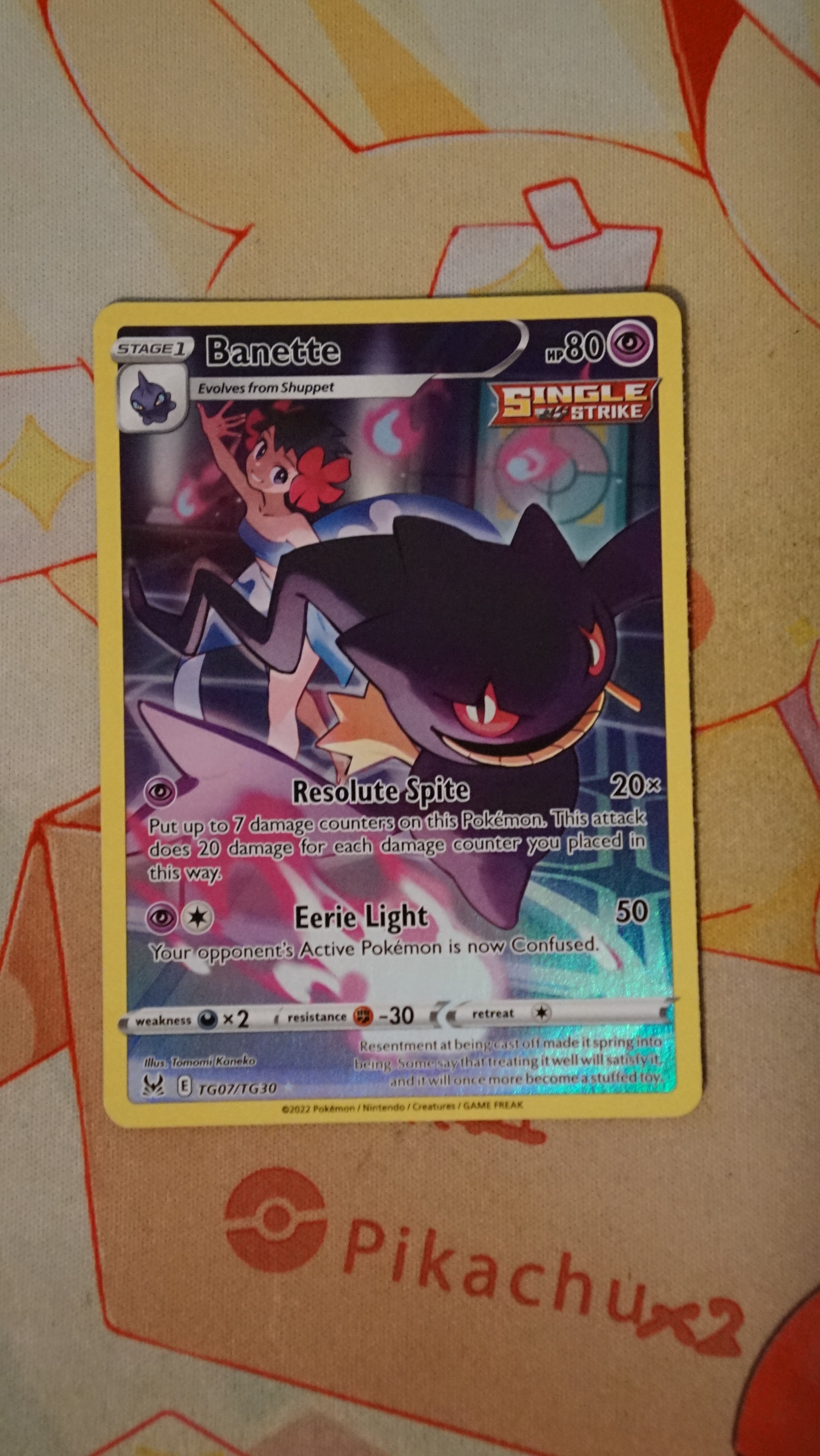Pokemon Banette TG07/TG30 Lost Origin Trainer Gallery NM - photo 3