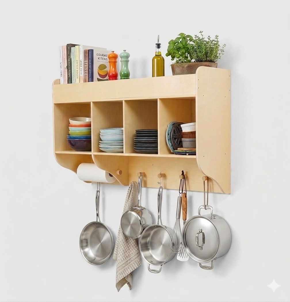 New Kitchen Floating Wall Cabinet Shelf