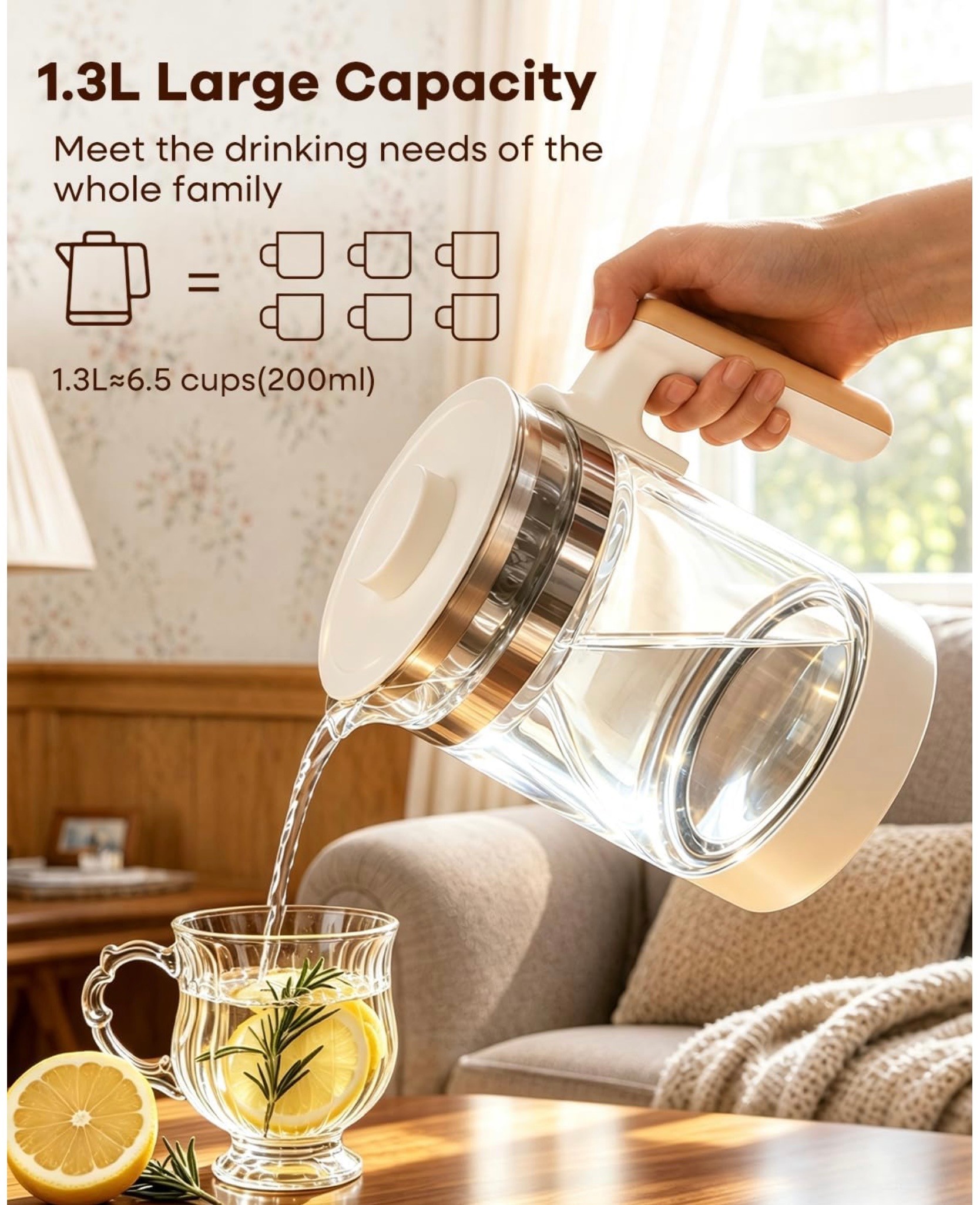 Feekaa Electric Kettle 1.3L with stainless steel infuser - photo 2