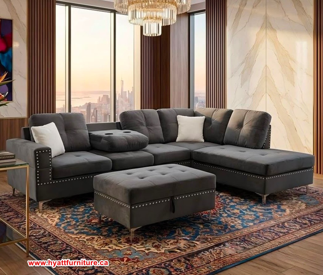 Brand new Velvet fabric Sectional only $998 - photo 2