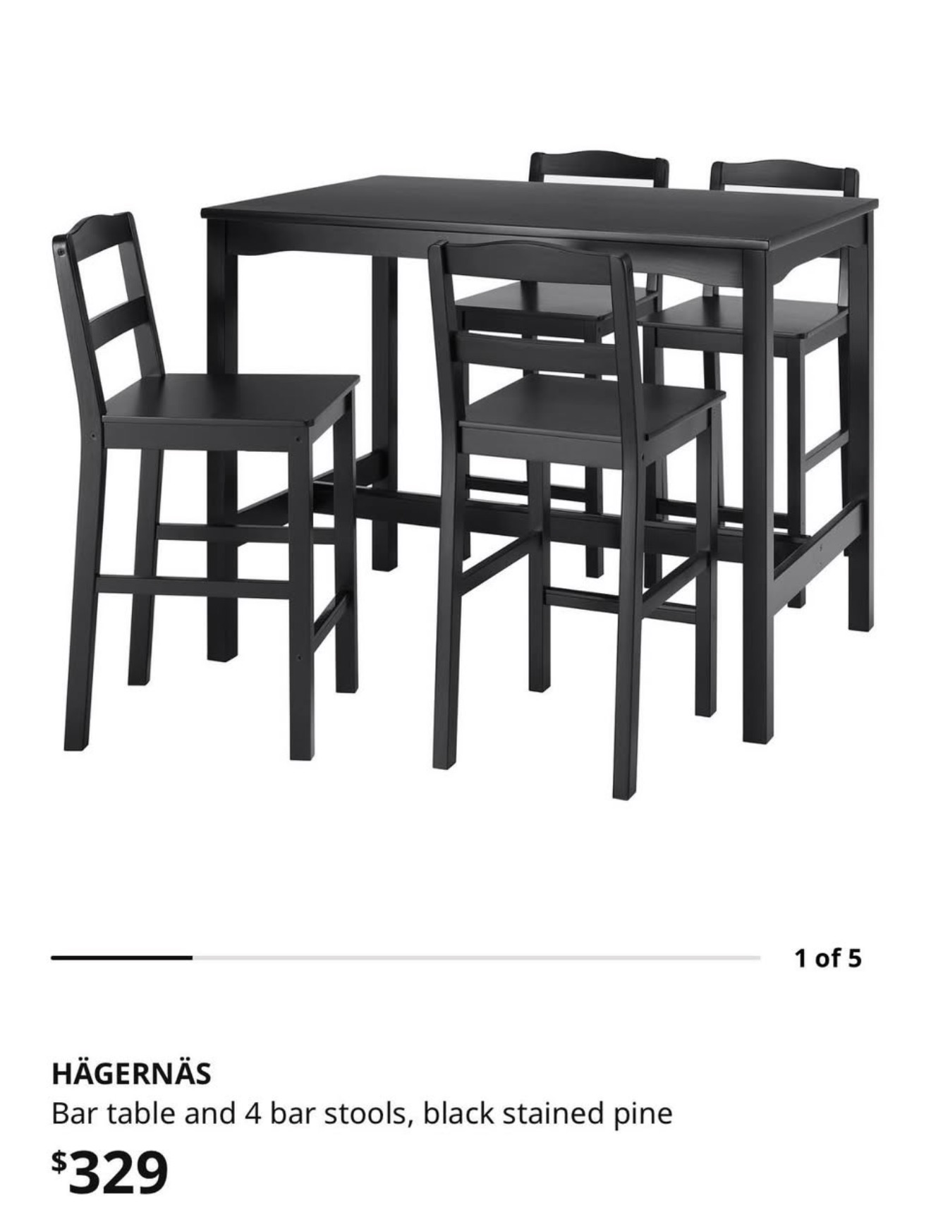 Brand new 4 bar chairs Ikea HÄGERNÄS - photo 2