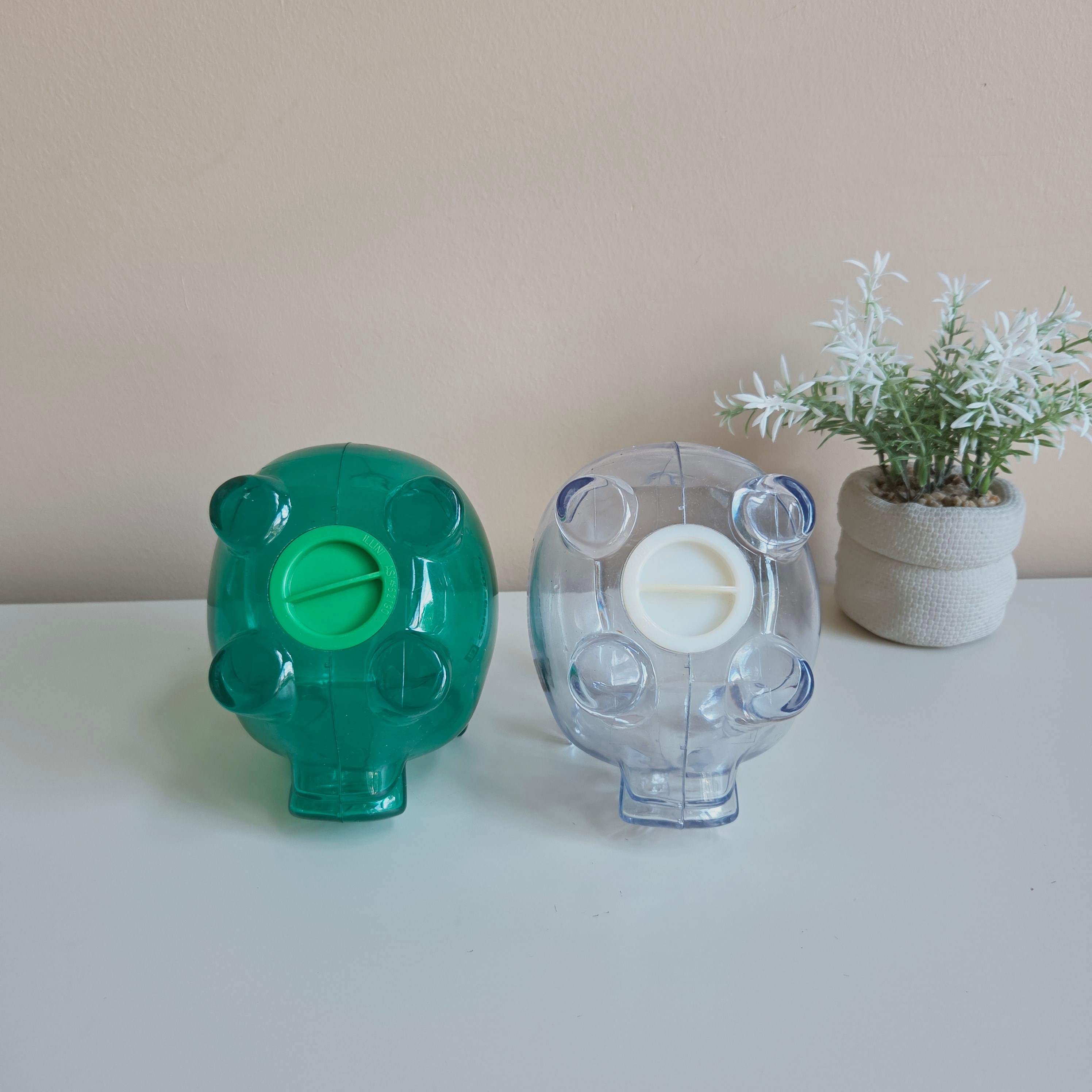 TD - Green & White Transparent Piggy Banks - Pre-Loved! 🐷 - photo 5