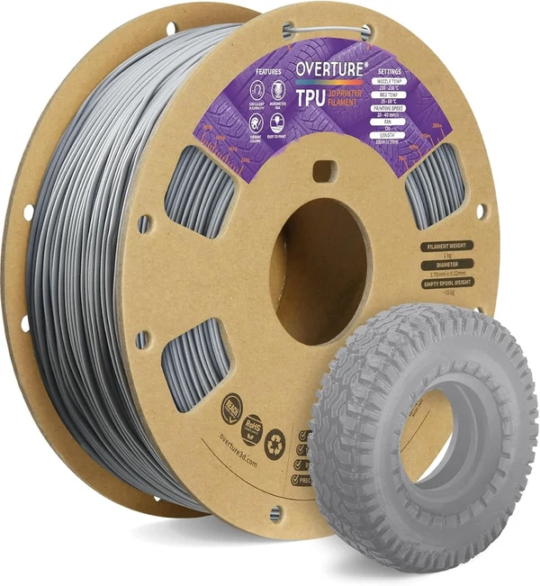 Overture 3D Printer Filament 1.75mm - PLA PETG ABS TPU - photo 5