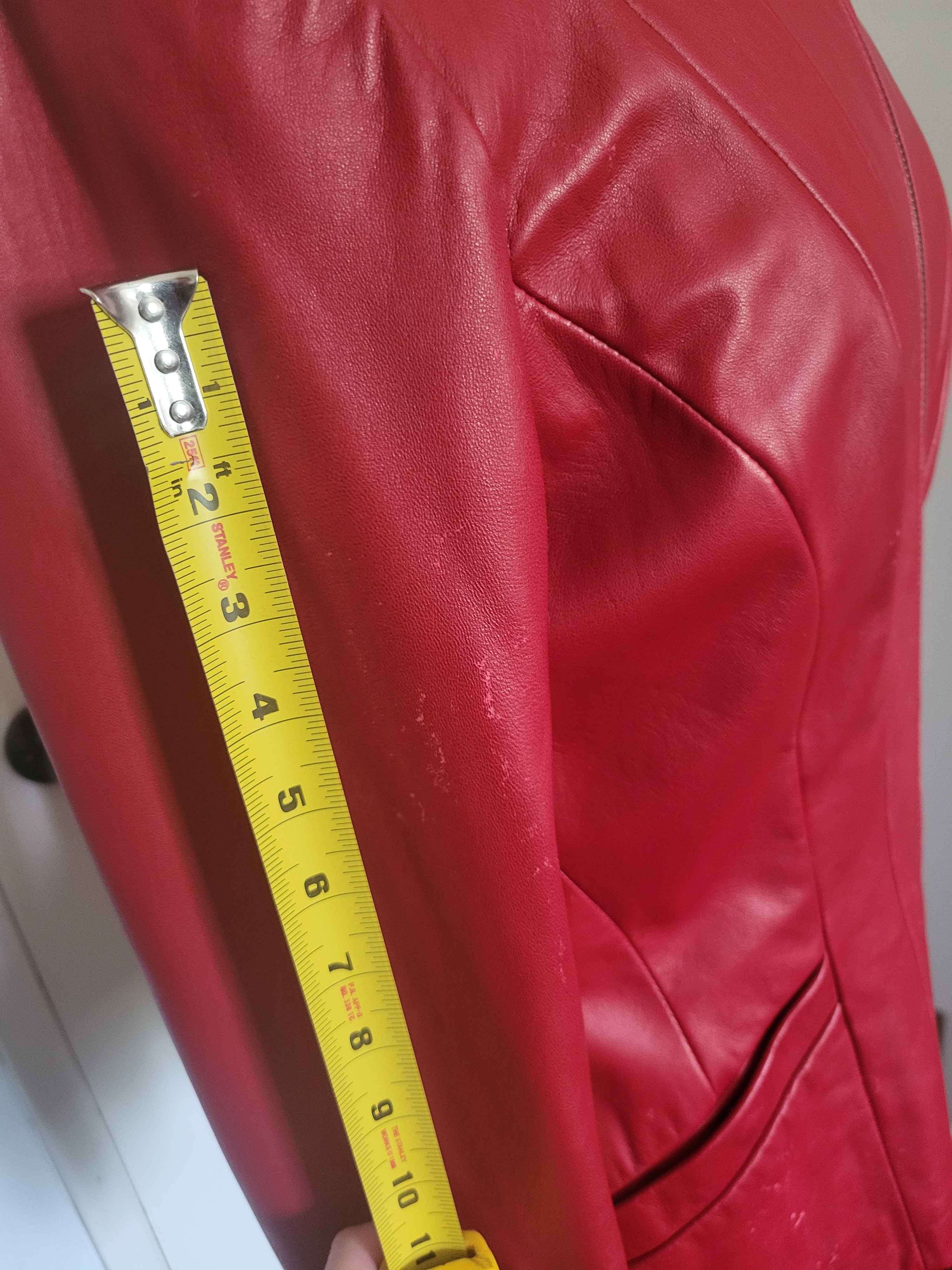 Red Danier Leather Jacket - photo 5