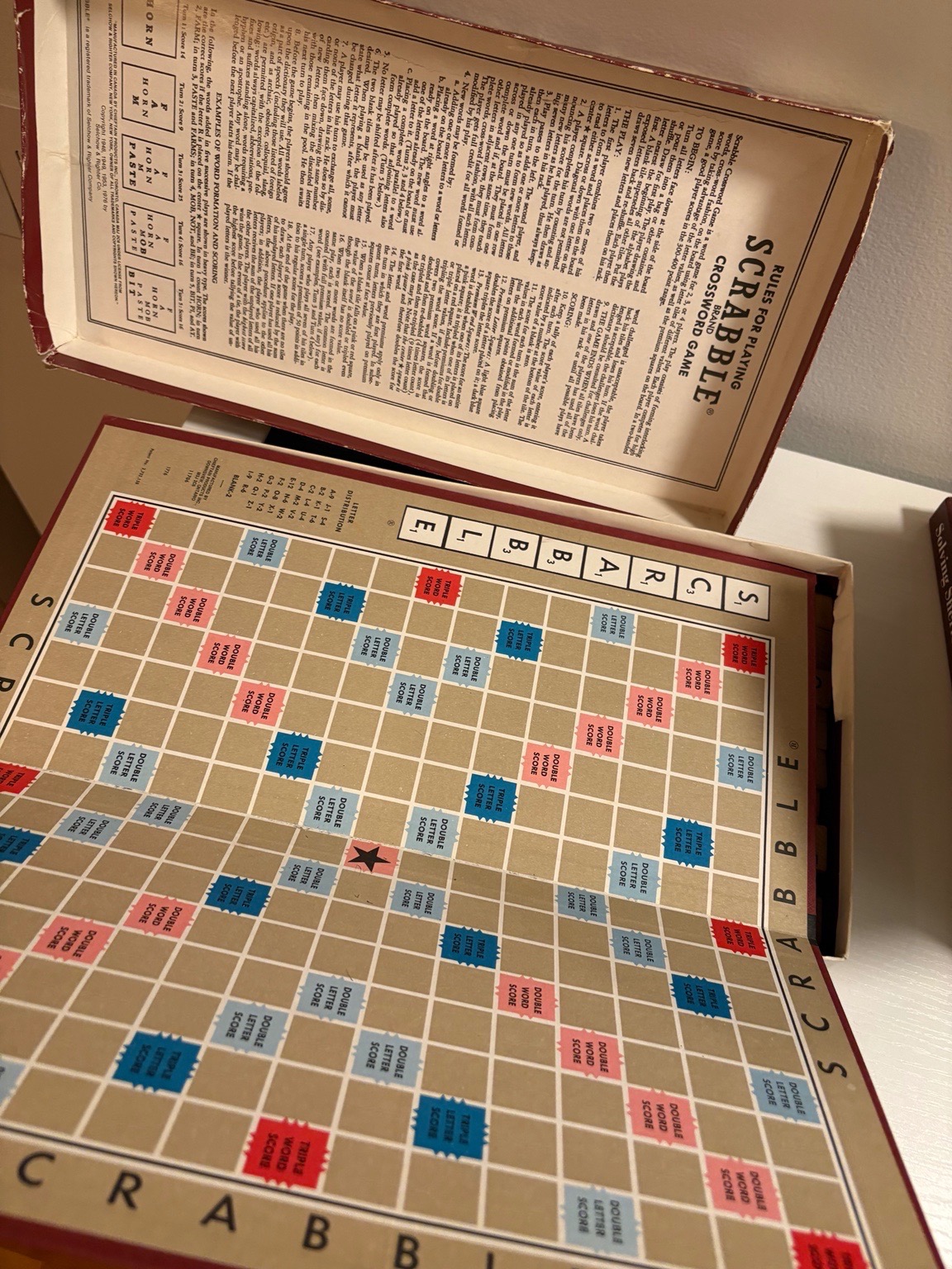 Vintage Selchow & Righter Scrabble Crossword Game