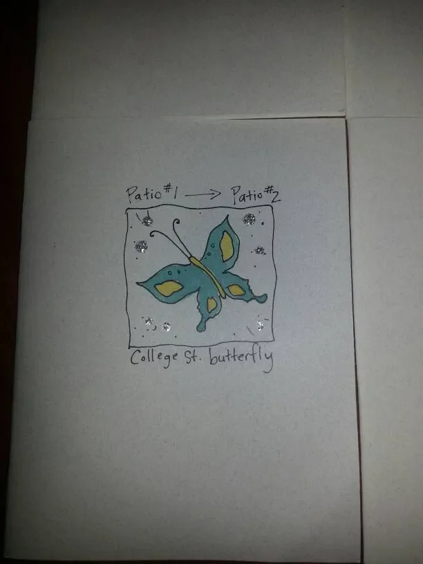 Hand Painted "College St. Butterfly" Greeting Cards - photo 4