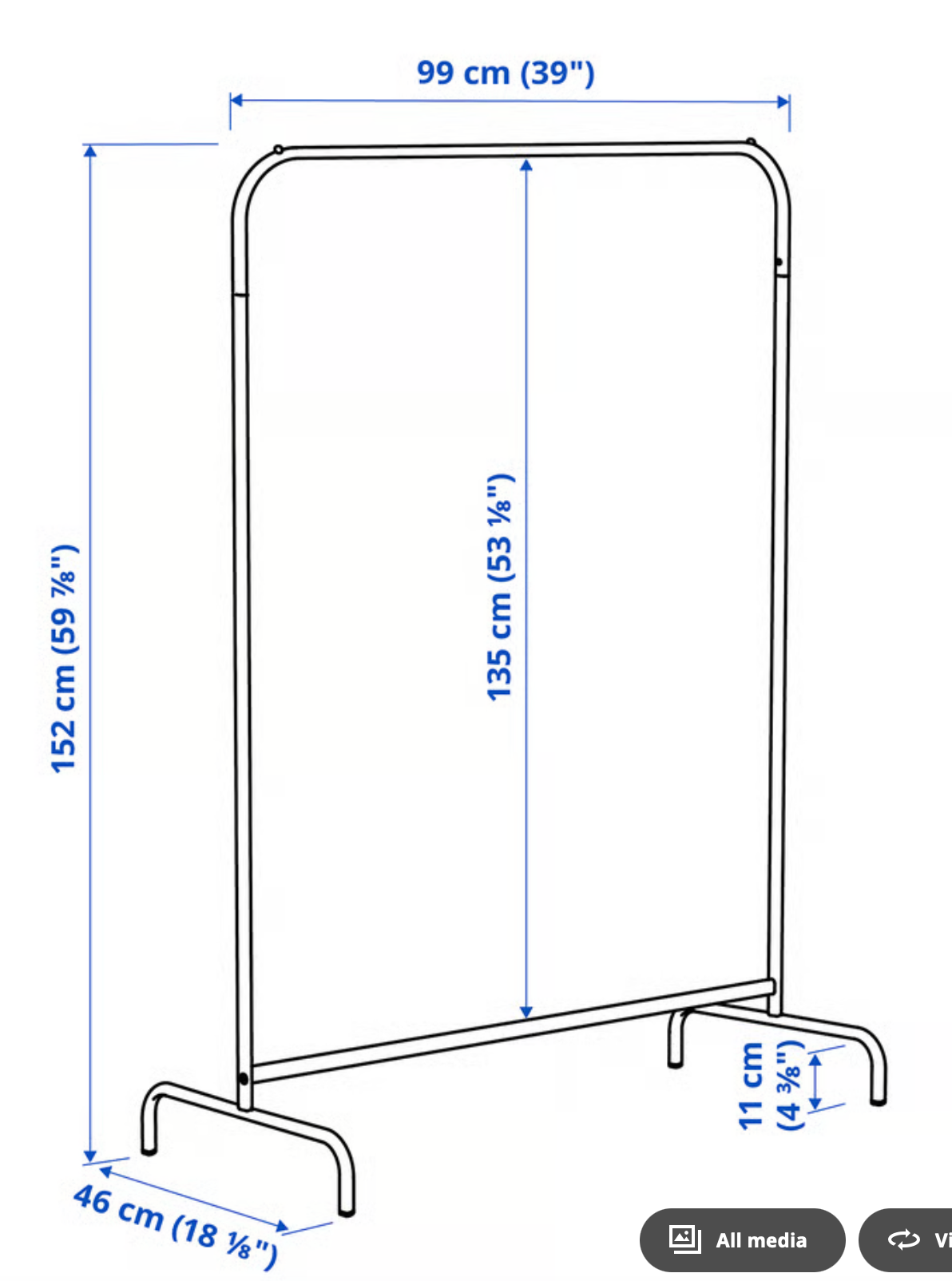 Ikea MULIG Clothing Rack - photo 2