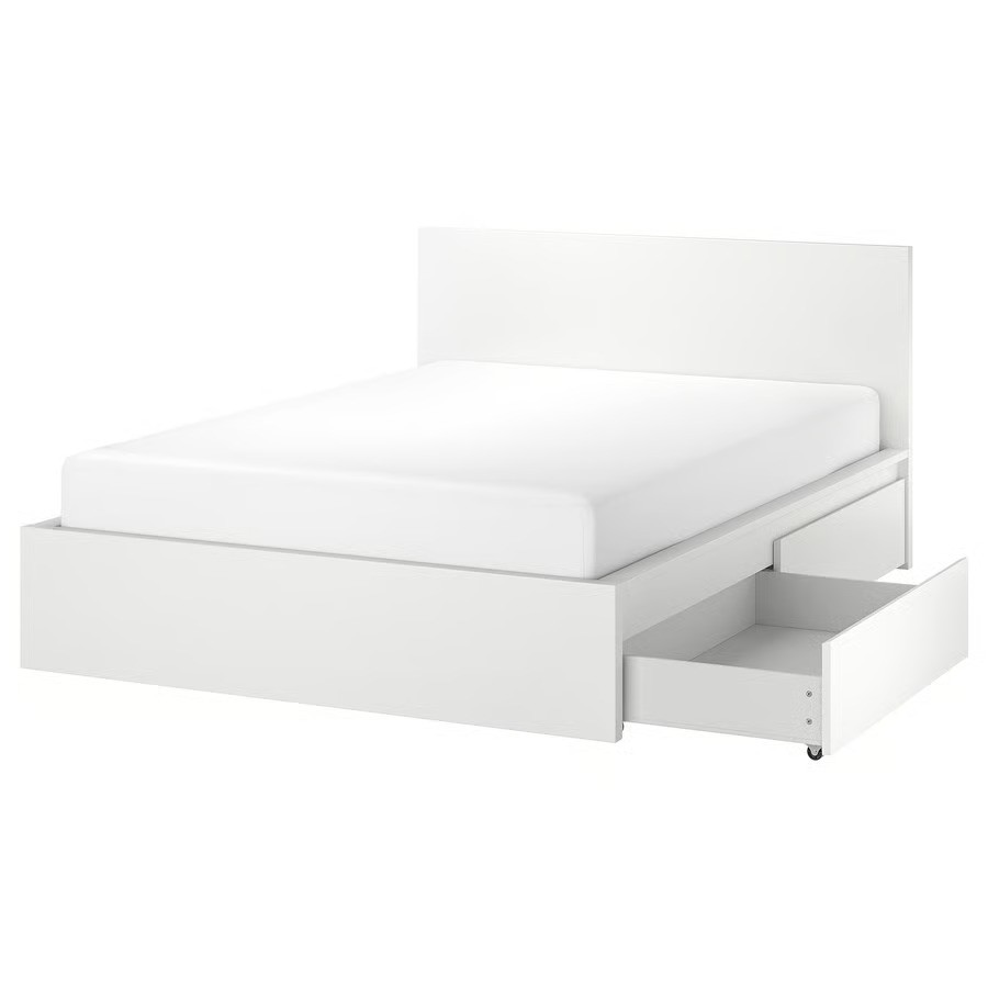 IKEA MALM Full/Double Bed Frame + 2 Storage Drawers – White - photo 3