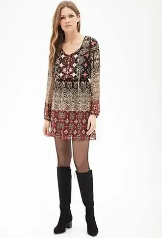 Forever 21 Multicolor Geometric Boho-Chic Dress - photo 4
