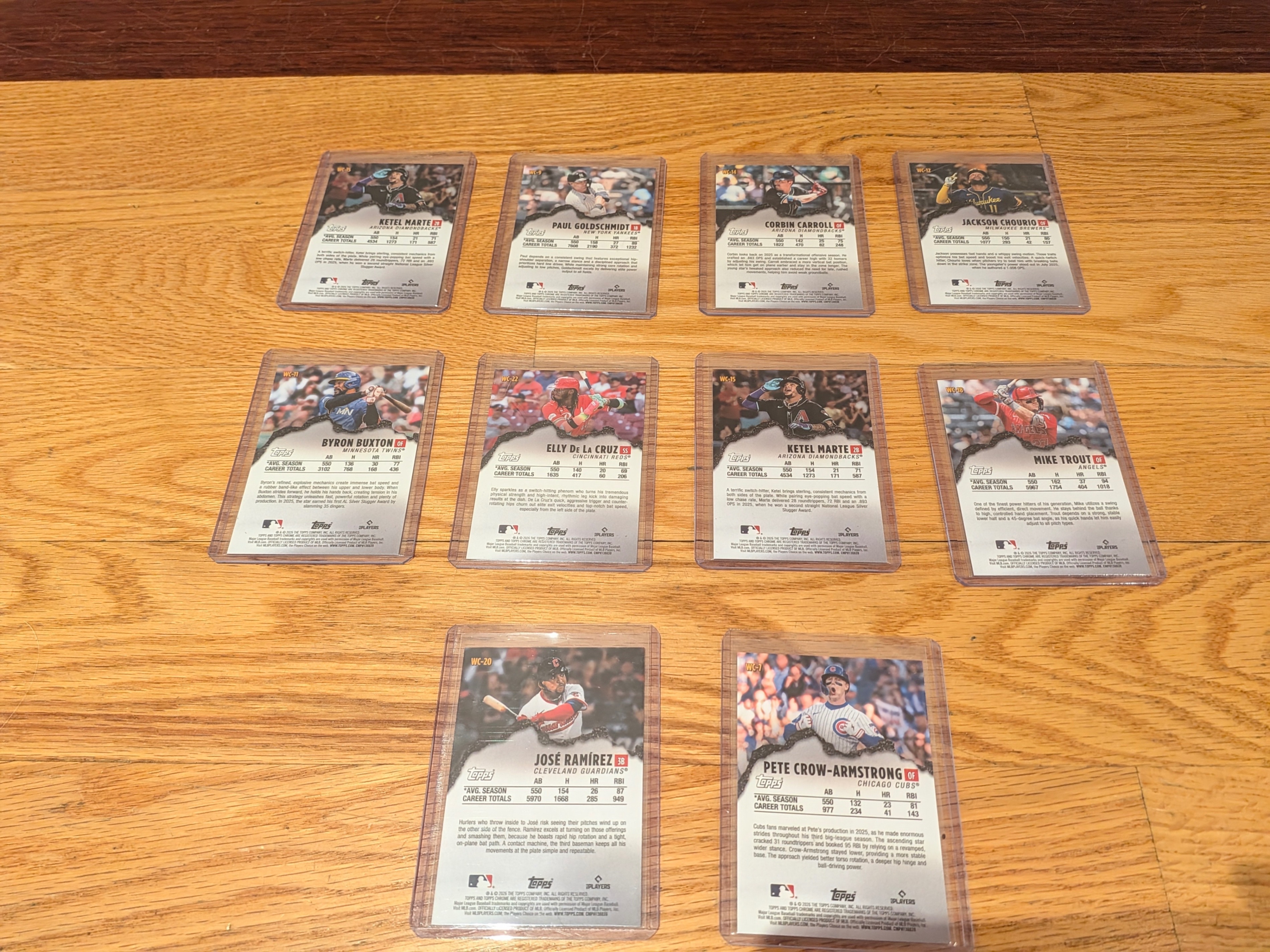 Lot of 10 Topps Chrome Wrecking Crew Cards - photo 2