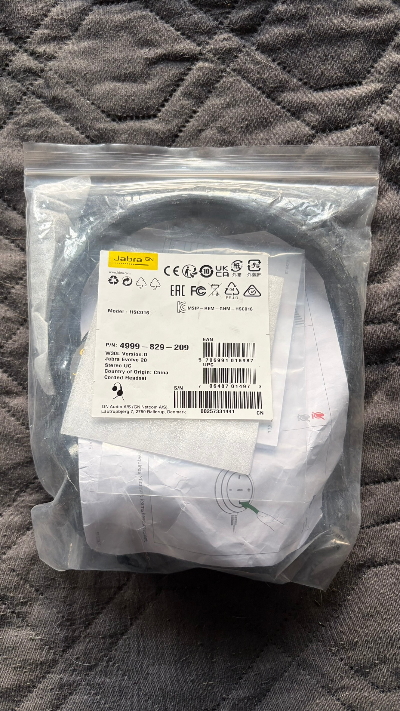 Jabra Evolve 20 Headset