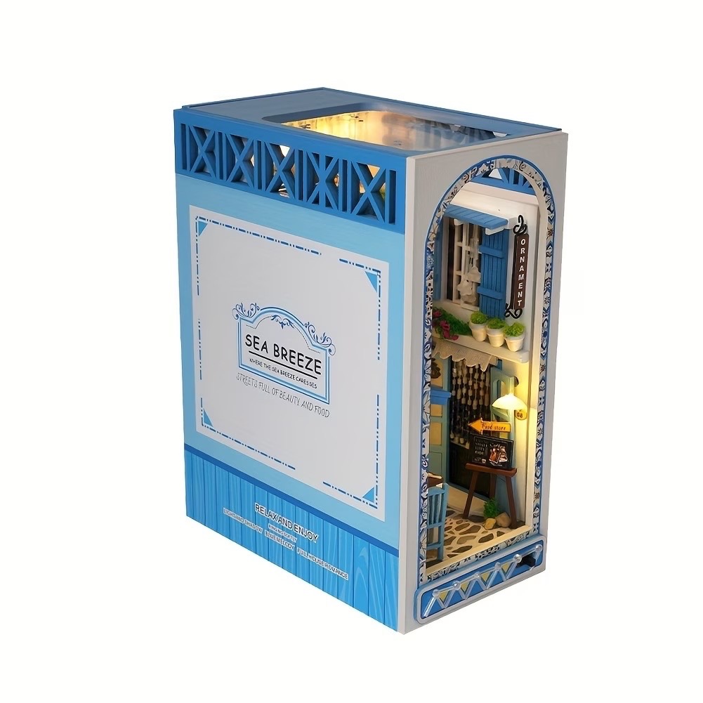 DIY Dollhouse Book Stand - Sea Breeze - Greek Islands Street