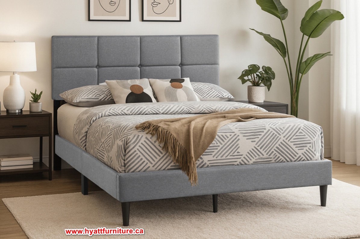 Brand new Queen Fabric Platform Bed only $198 - photo 2