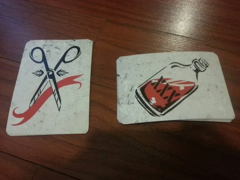 Artsy Postcards: Scissors And XXX Poison Bottle - photo 2
