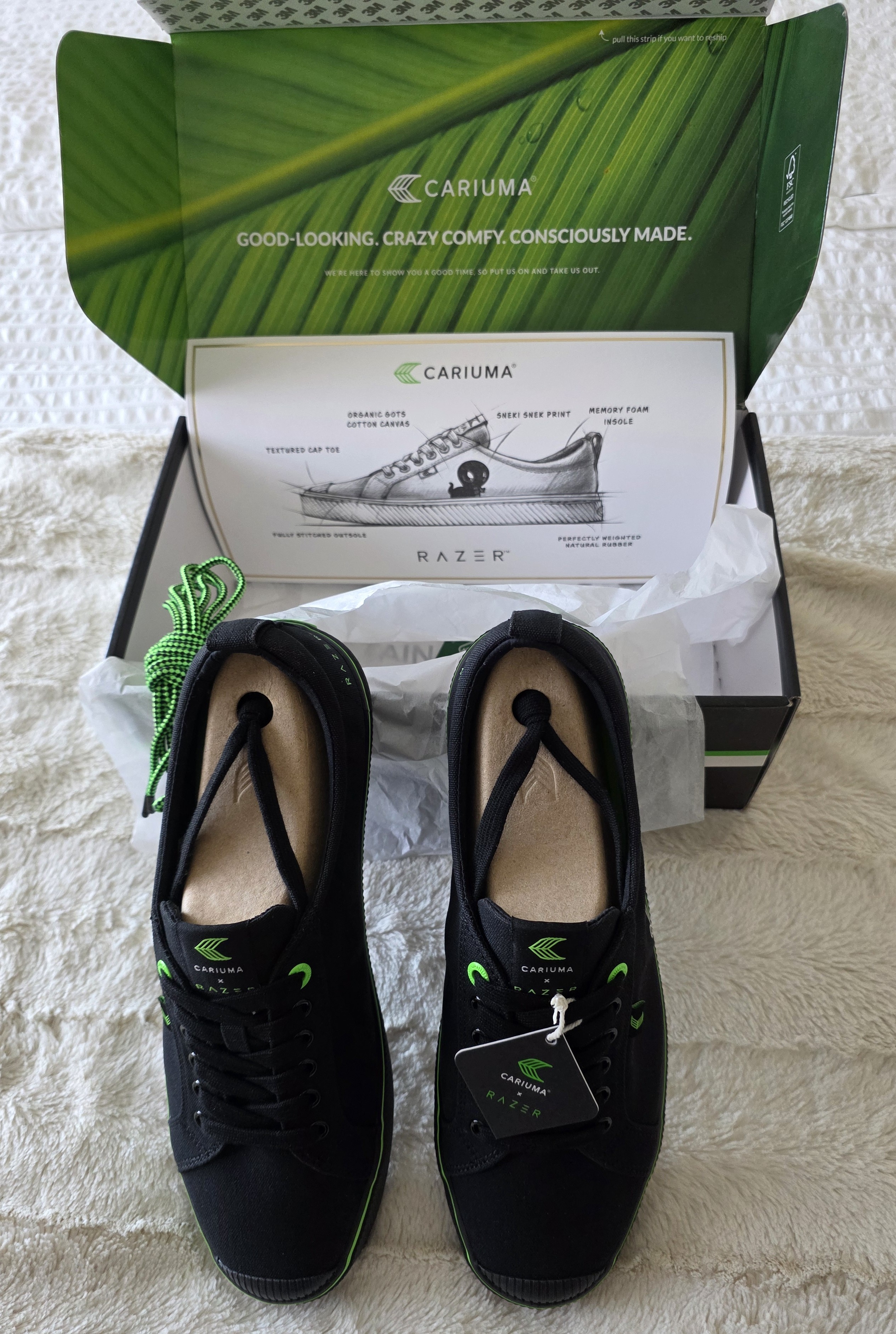 CARIUMA OCA Low "RAZER" Black Canvas Sneaker- "SNEKI SNEK" LOGO - photo 3