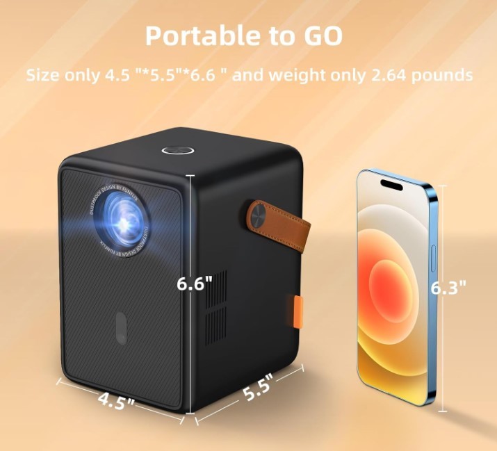 Mini Projector with 5G WiFi & Bluetooth 5.2, FunFlix G1 1080P - photo 2