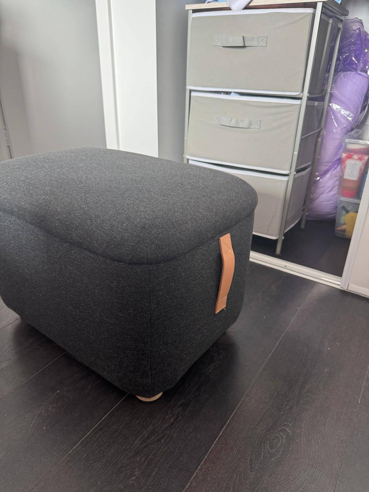 IKEA OSKARSHAMN Footstool with Storage – $60 - photo 2